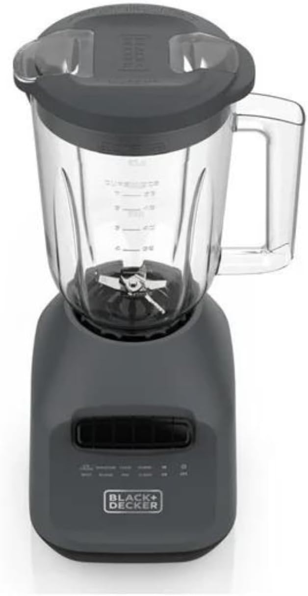 Ice Crush Blender with 56 Ounce (7 Cup) Perfect Pour Plastic Jar, Powerful 6-tip Stainless Steel Blade, 8-speeds plus Pulse, 700 Peak Watts of power, BL2209PB