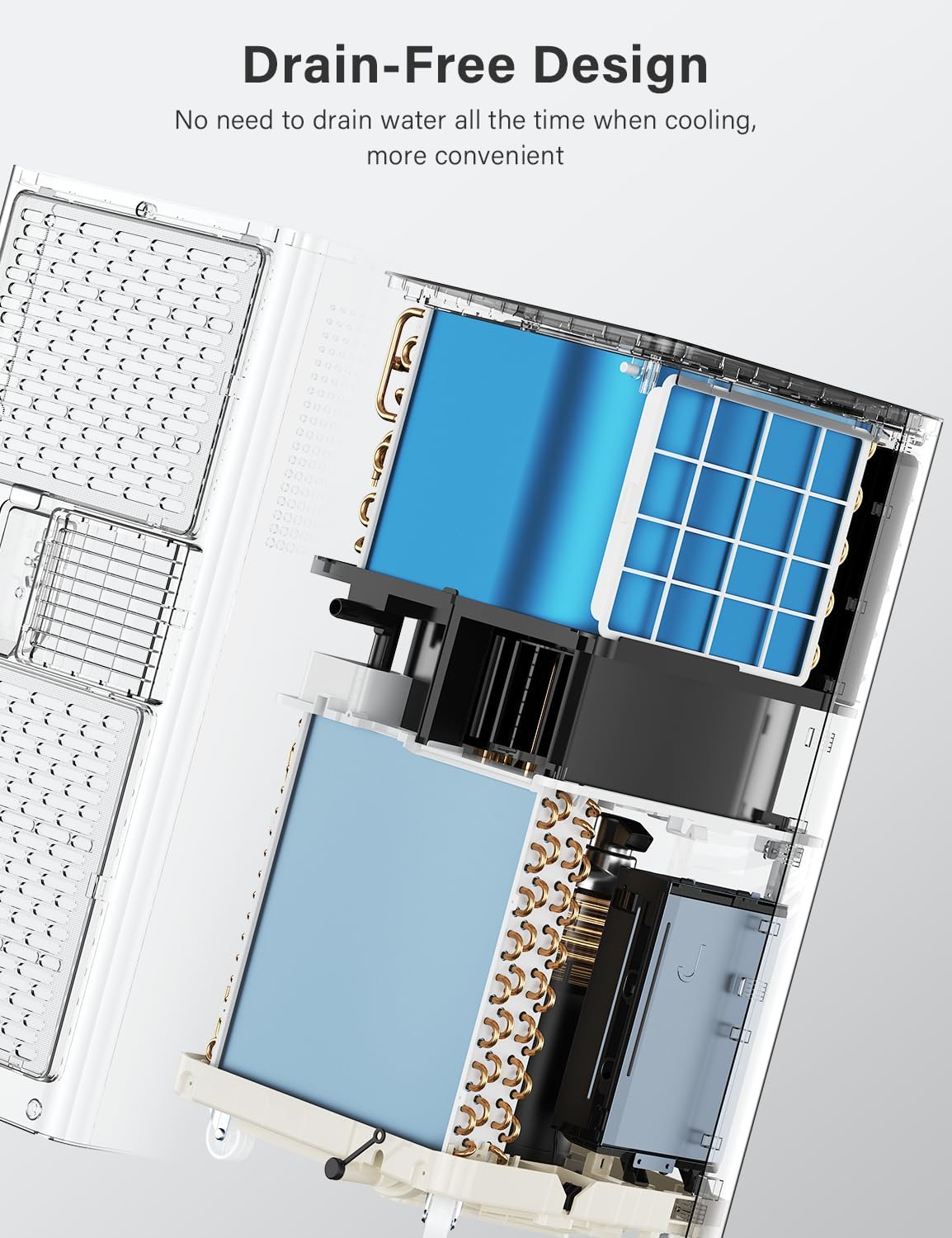 12000 BTU Portable Air Conditioners, AC Unit for Bedroom with 4 Modes Cooling/Dehumidifier/Fan & Sleep, Up to 400 Sq.Ft, 45db Quiet, 24H Timer & Remote, Standing Air Conditioner for Rooms Office Home