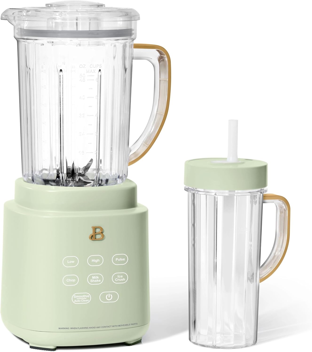 PowerExact High-Performance Blender System with Touch Controls, Multiple Speed Settings, Sleek Design, Ideal for Smoothies, Shakes, and Hot Soups - Blac Sesame (Sage Green)