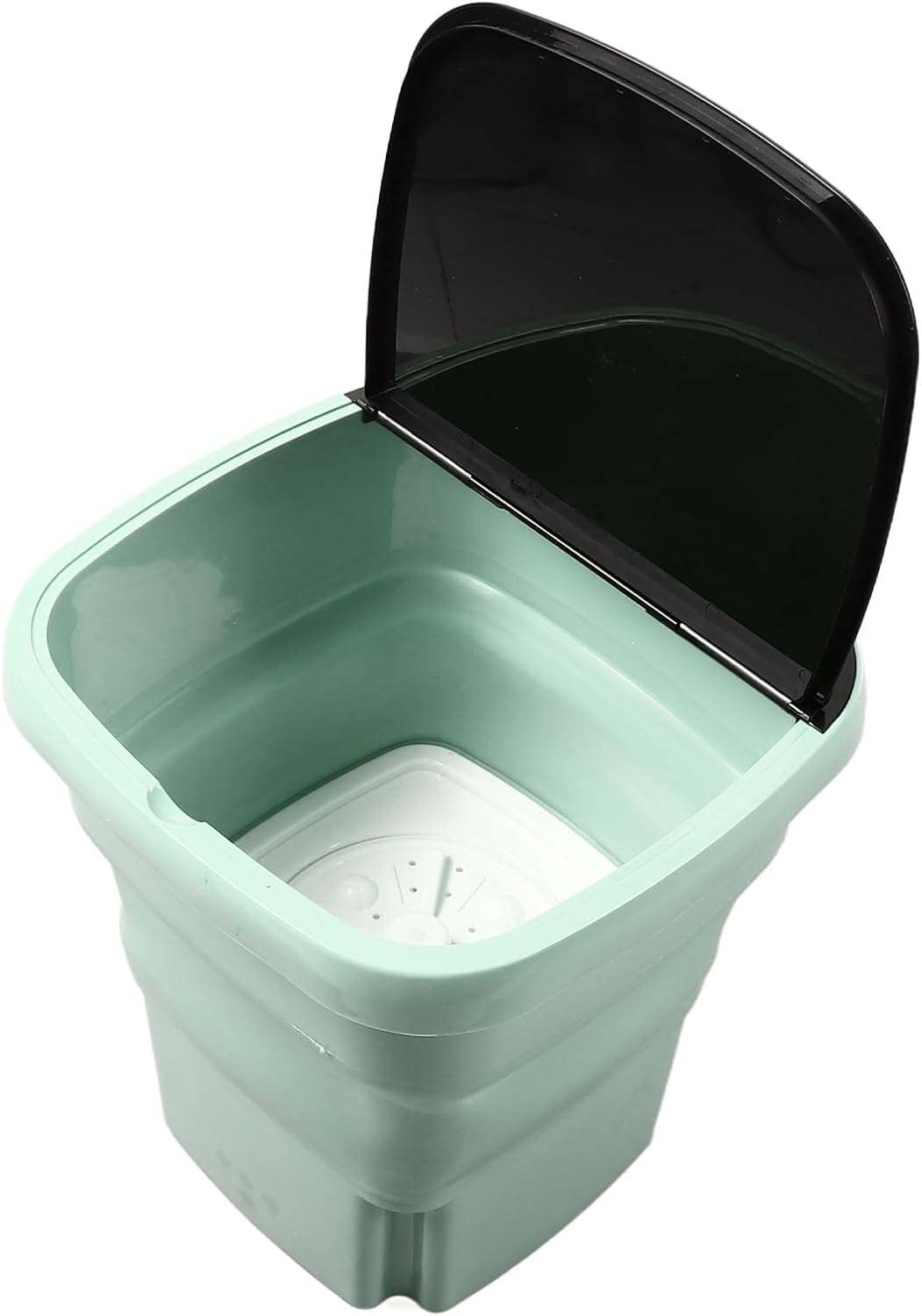Portable Washing Machine, Foldable Mini Washer Large Capacity Small Laundry Machine for Underwear Baby Clothes Pet Garments (Green)