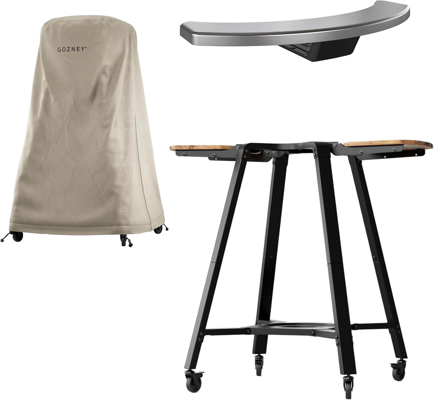 Gozney Arc & Arc XL Pizza Oven Stand & Arc & Arc XL Stand Cover, Weather-Repellent and UV Protection Cover & Arc XL Oven Mantel with a Stainless Steel Shelf, East to Clean, No Tool Assembly