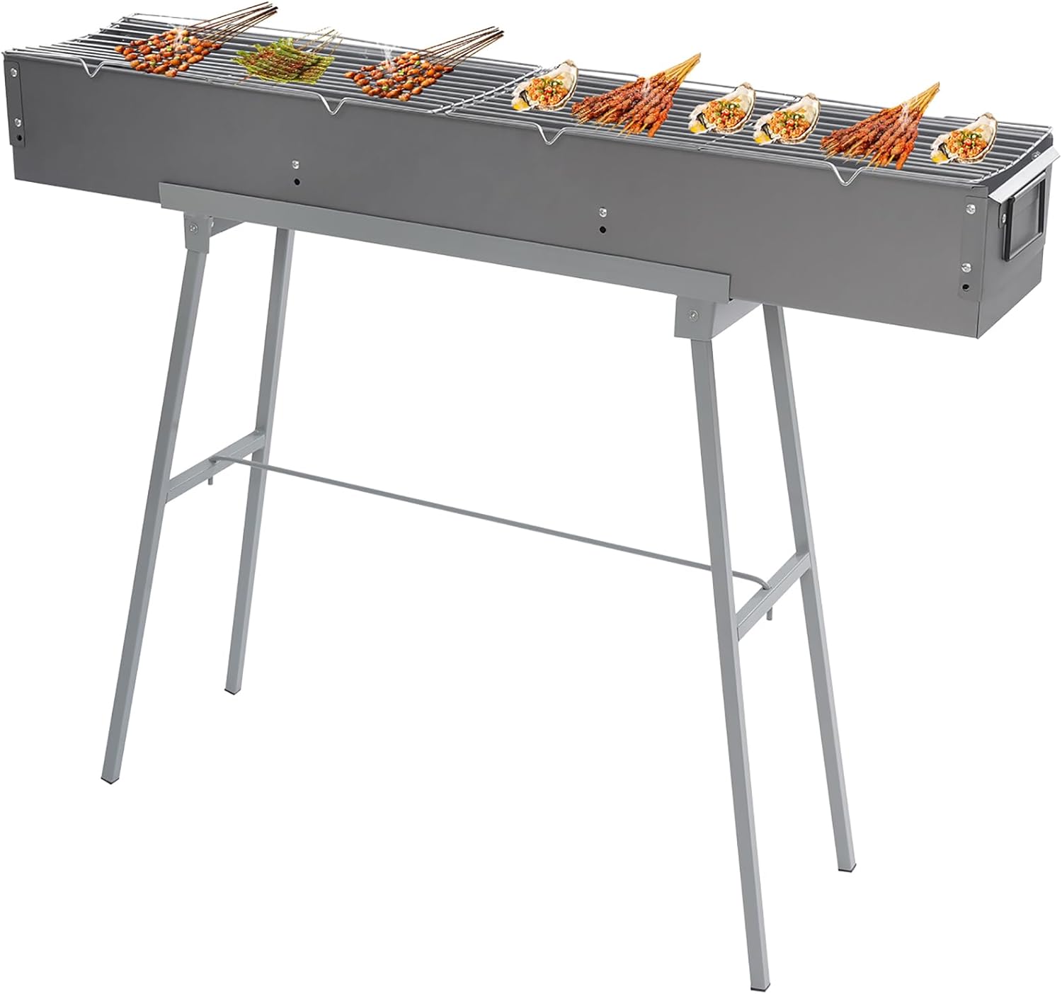 Portable Charcoal Grill Folding BBQ Grill Large Barbecue Tool Kits for Outdoor Grilling Cooking Camping Hiking Picnics L 39.3 x W 7 x H26.3inch