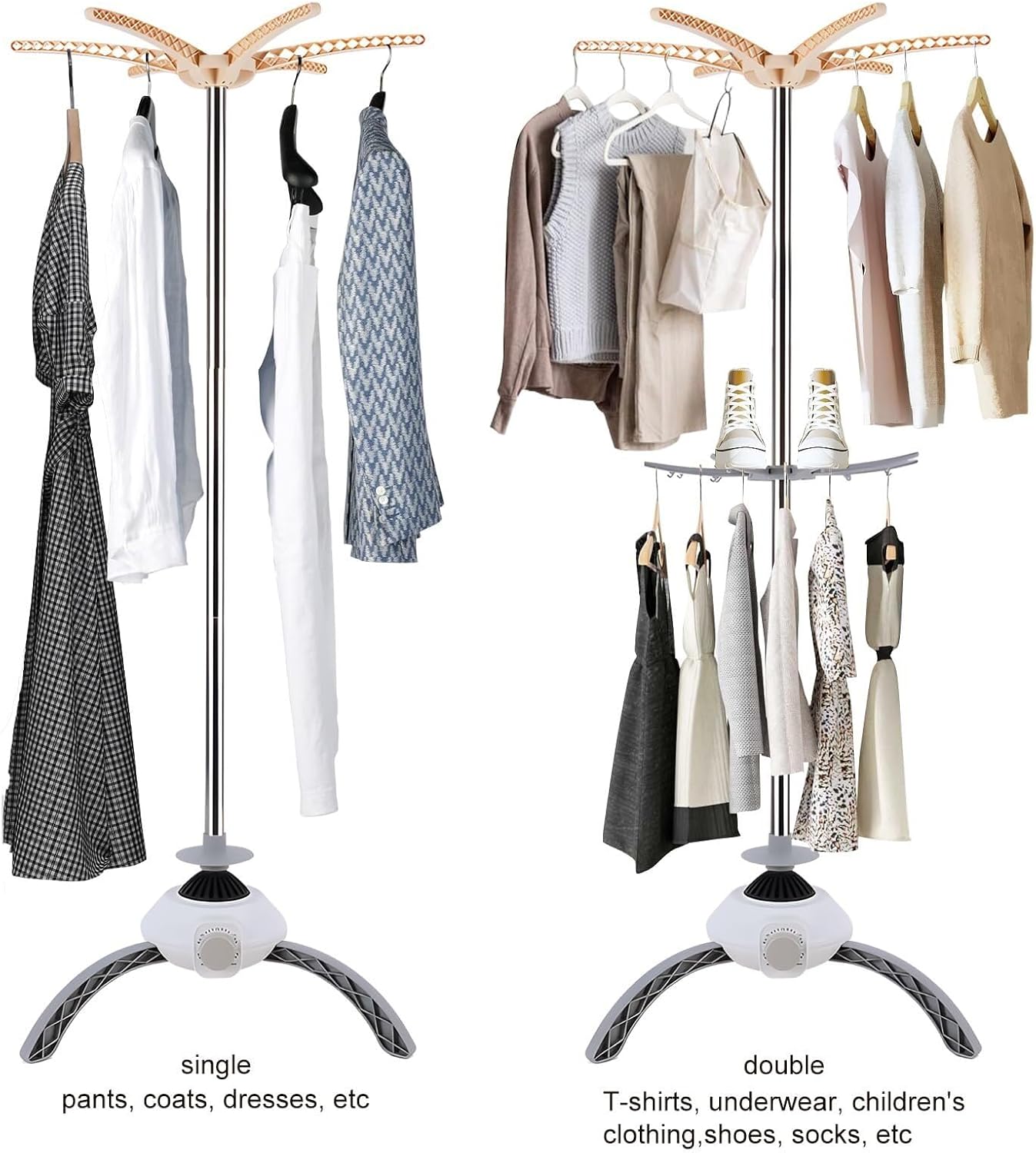 Portable Clothes Dryer to Quickly Dry A Large Number of Clothes and Shoes Travel Dryer Machine Compact Portable(Beige)