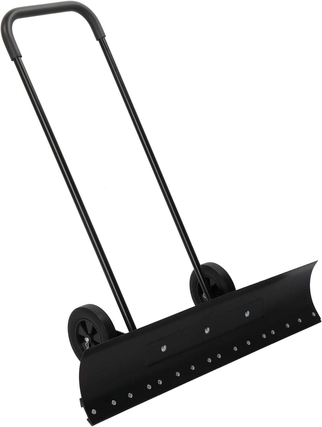 TUFFIOM Snow Pusher Shovel for Driveway with Wheels, 29
