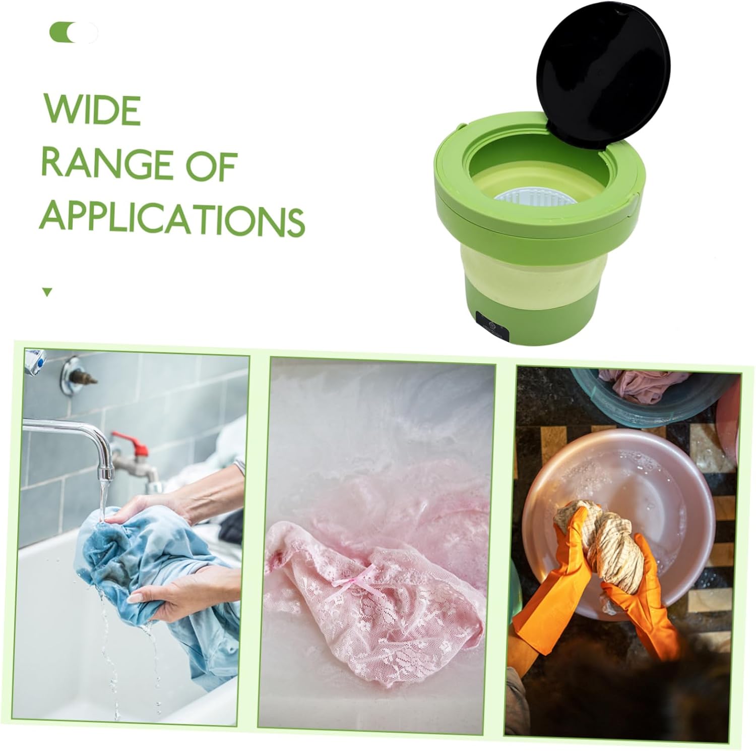 Mikikit Portable Washing Machine Compact Lightweight Washer for Travel Dorm Apartment High Speed Rotation Efficient Laundry Machine for Shirts Dresses Shirts US Plug Portable Washer for