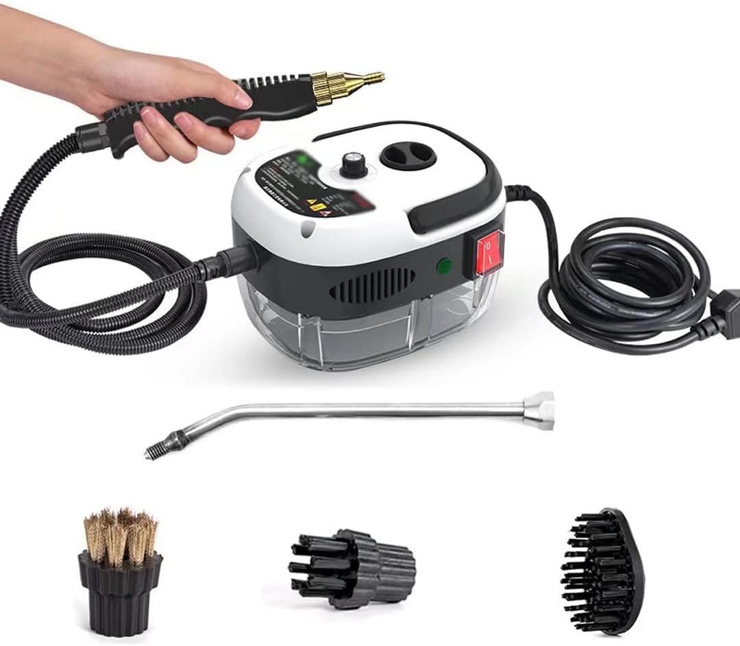 2500W Steam Cleaner for Kitchen,Household 3BAR High Pressure Steam cleaner Engine for Remove Oil Stains,Handheld Electric Cleaning Steamer with Nozzles,6 Speeds