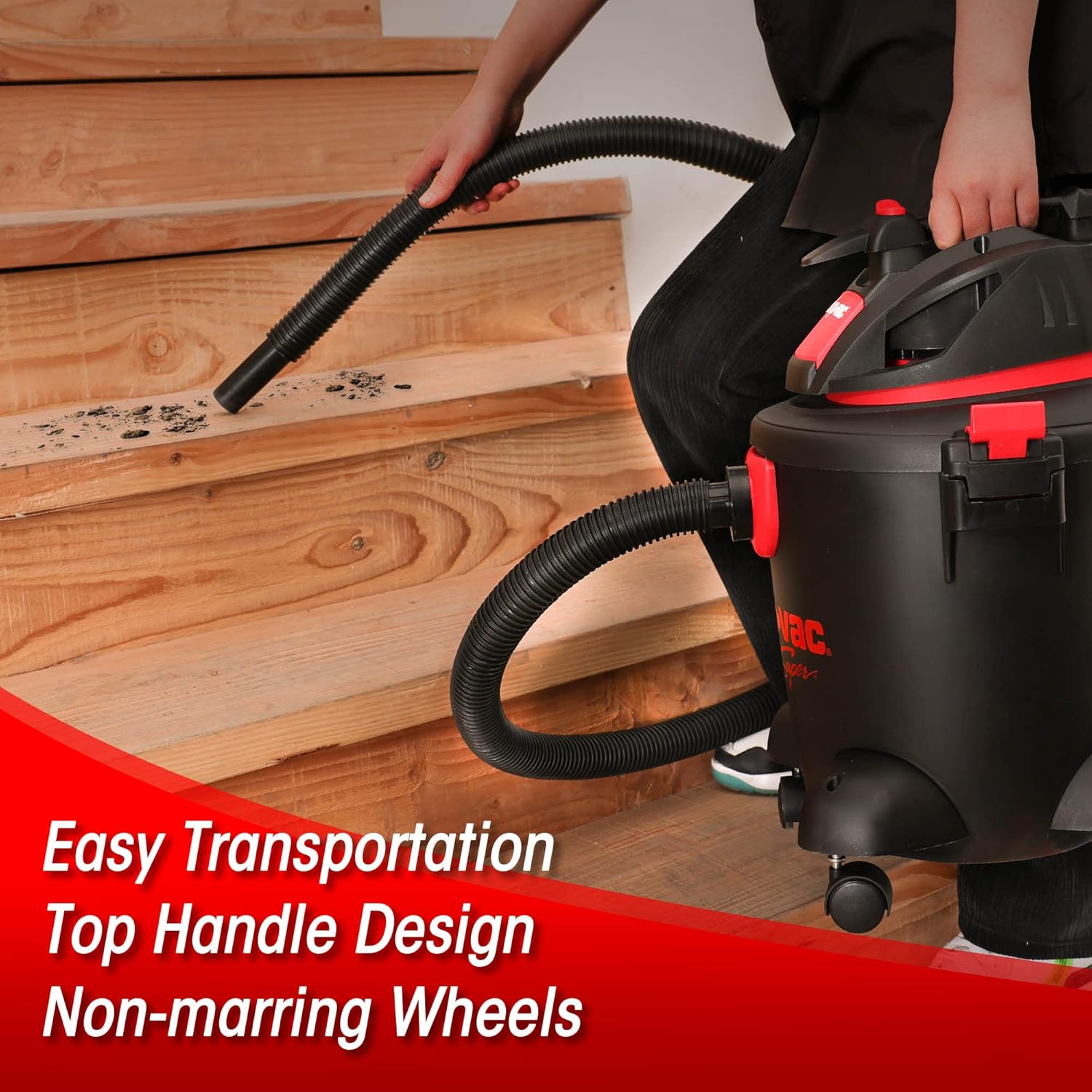 Shop-Vac 5 Gallon 3.5 Peak HP Wet/Dry Vacuum, Portable Heavy-Duty Shop Vacuum 3 in 1 Function with Attachments for House, Garage & Workshop, 71-5760588