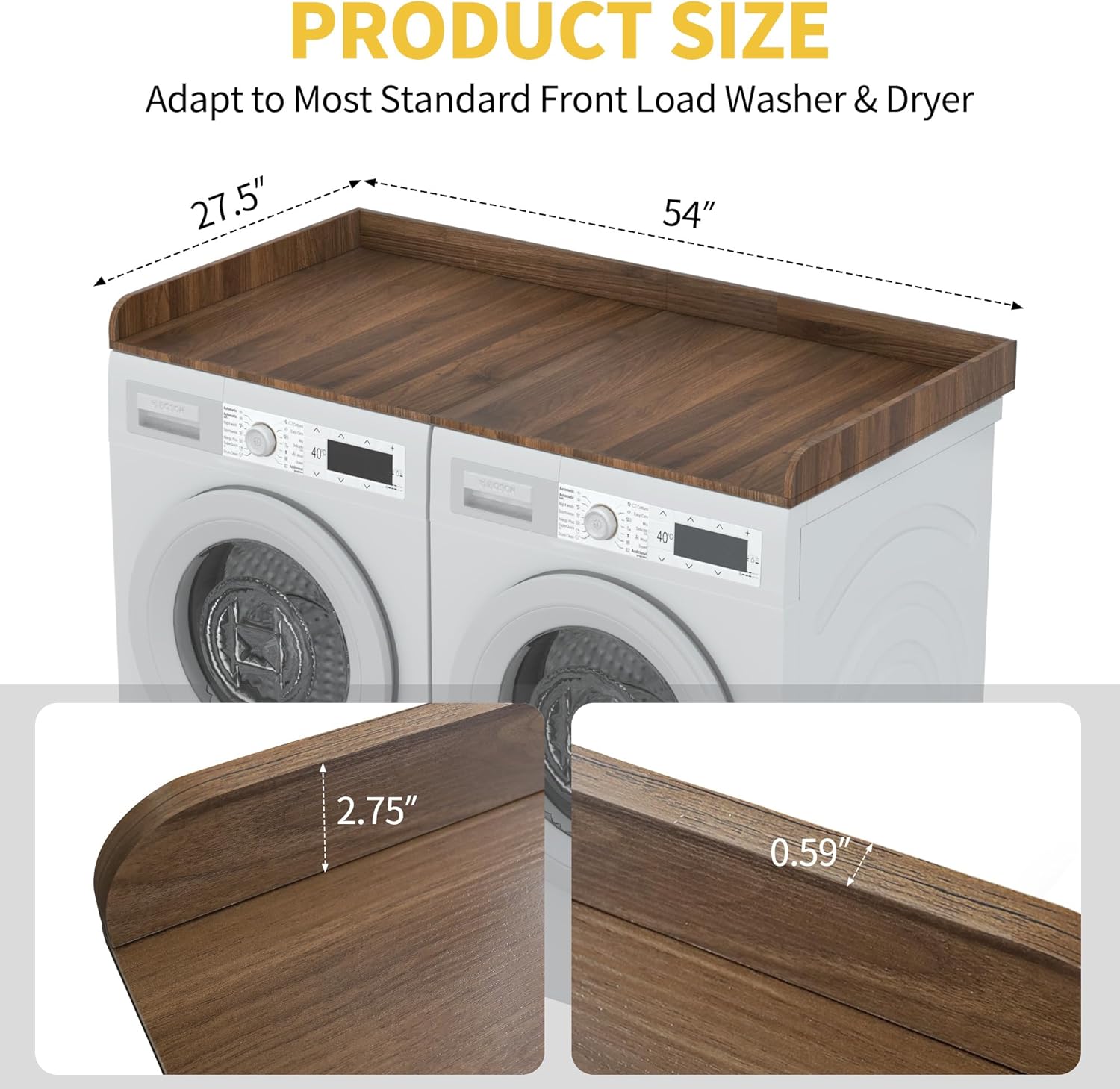 Foldable Washer Dryer Countertop, 27.5