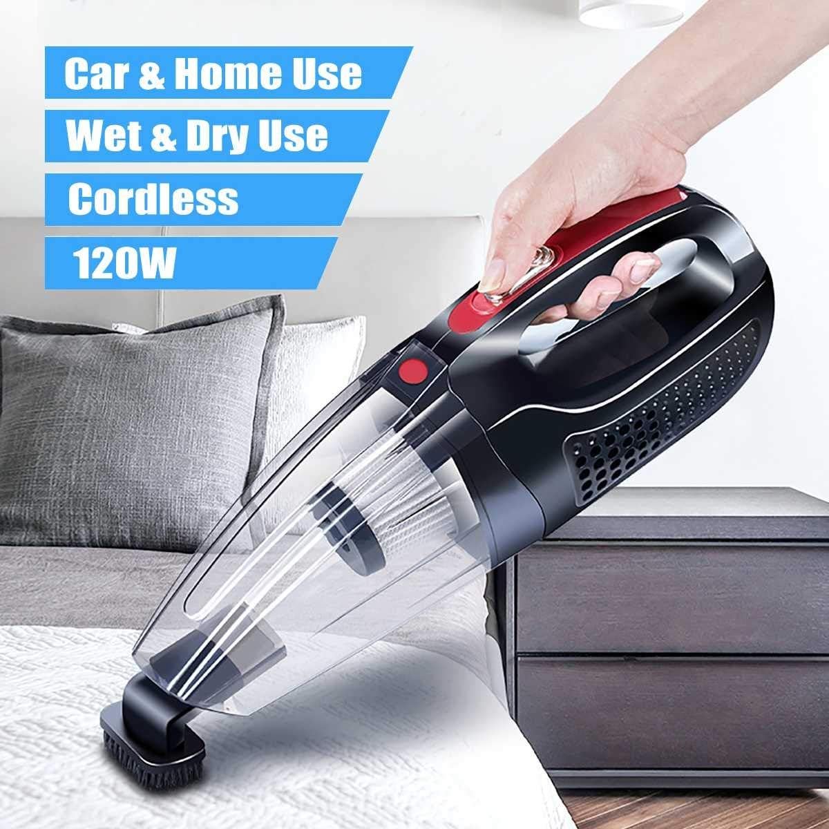 Handheld Vacuum Cordless Car Vacuum Cleaner Powerful Cyclone Suction Portable Rechargeable Powerful Vacuum for Car Home Cleaner
