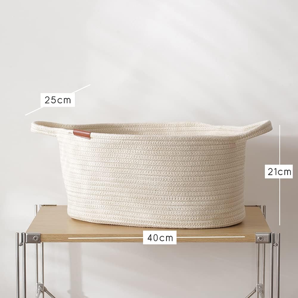 INLIMA Appliance Shelf for Kitchen Desktop Storage Box, Woven, Simple Home Furnishing, Small Sundries Basket, Cosmetic Storage Basket, Dirty Clothes Basket，size：20 * 15 * 8cm (Size : Large)