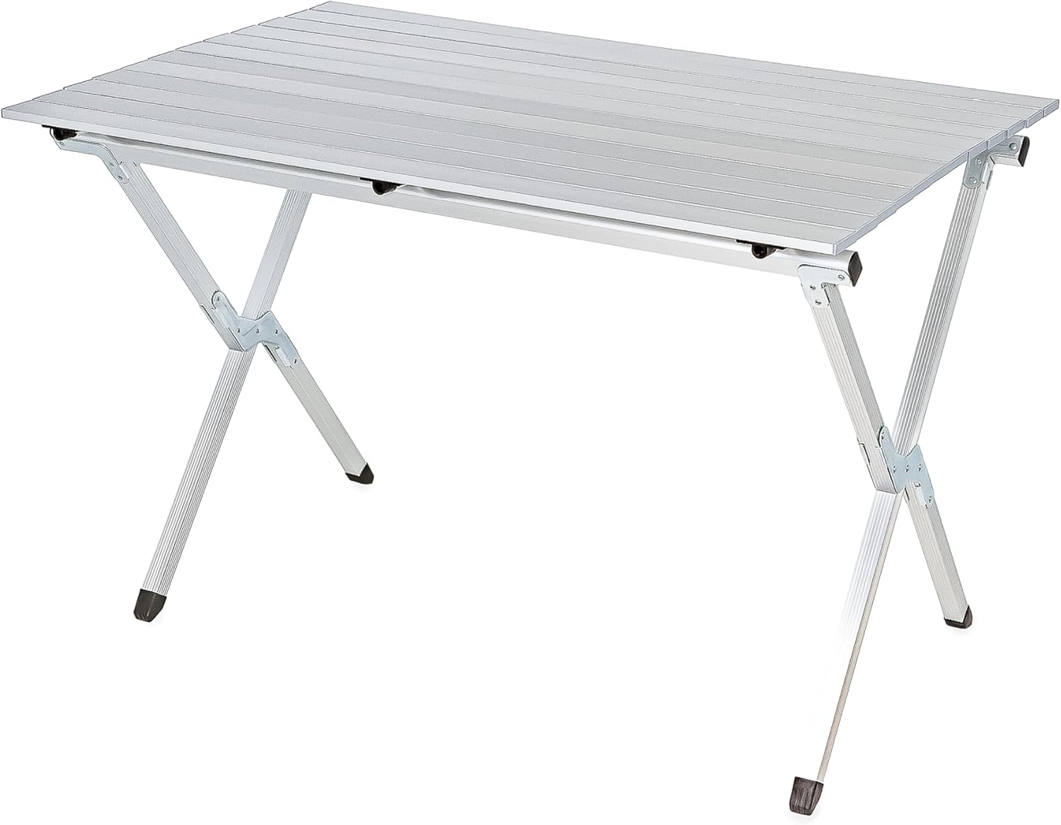 Camco Aluminum Roll-Up Table with Carrying Bag | Lightweight & Easy-to-Carry | Comfortably Sits 4-6 People | Ideal for Tailgating, Camping, The Beach, Parties & More (51892)