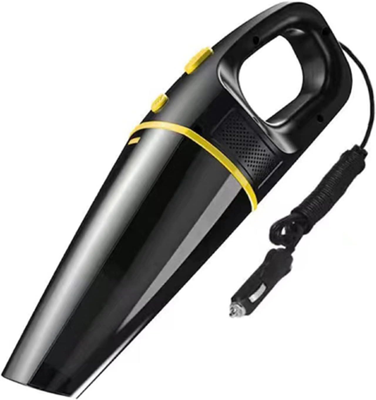 Powerful Suction Car Vacuum Cleaner Rechargeable Light Weight Hand Held Vacuuming Cordless for Car, Home, Pet, Office,Yellow,Wired
