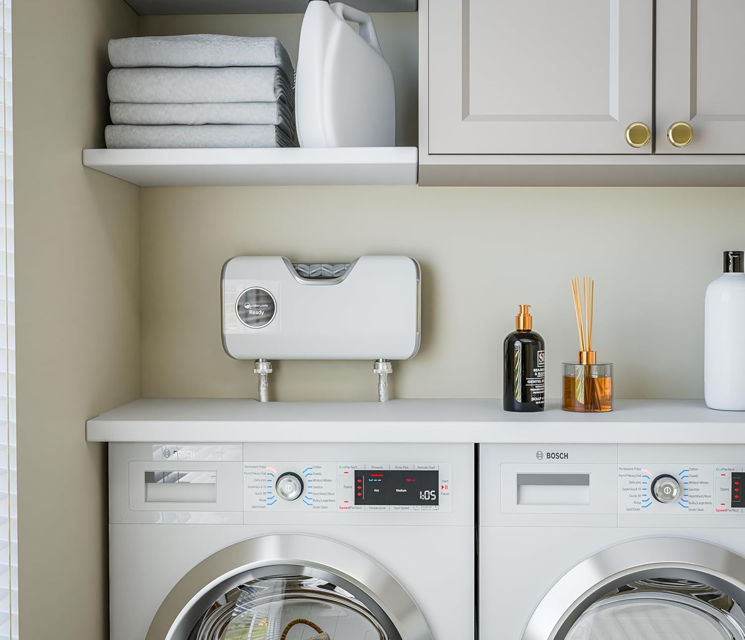 O3 Waterworks Smart Laundry System - Detergent-Free Cleaning with O3 Water Technology (White)