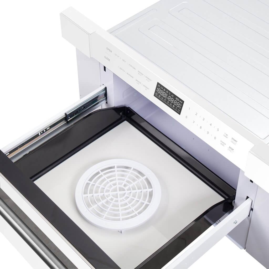 FORNO Capoliveri Espresso White 30 Inch 1000 Watts Microwave Drawer 1.2 cu.ft.