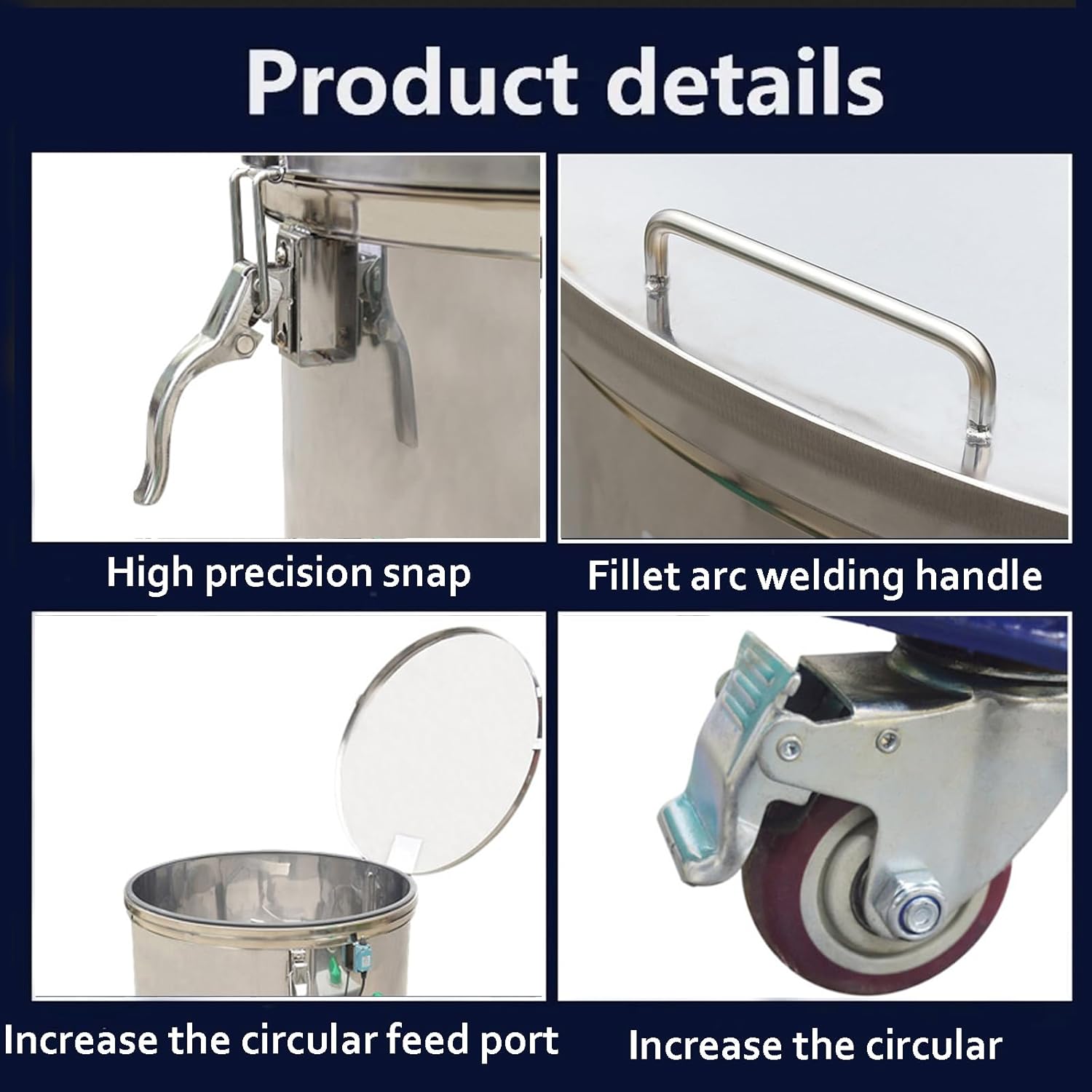 INTSUPERMAI Dry Power Mixer Plastic Granules Mixing Machine Vertical Blender PP/PVC Pellets Mixer 110LB Tank Capacity,1500W