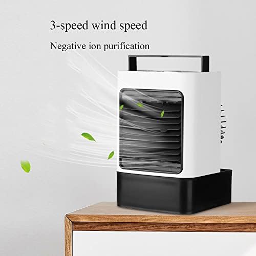 Portable Air Conditioners, Mini Air Conditioner Evaporative Air Cooler, 3 Speeds Rechargeable Fans for Room Office Outdoor Car Camping Tent (Color : Green)