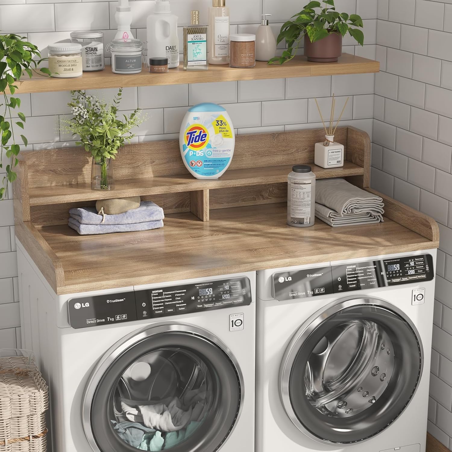 2-Tier Washer Dryer Countertop with 2.75
