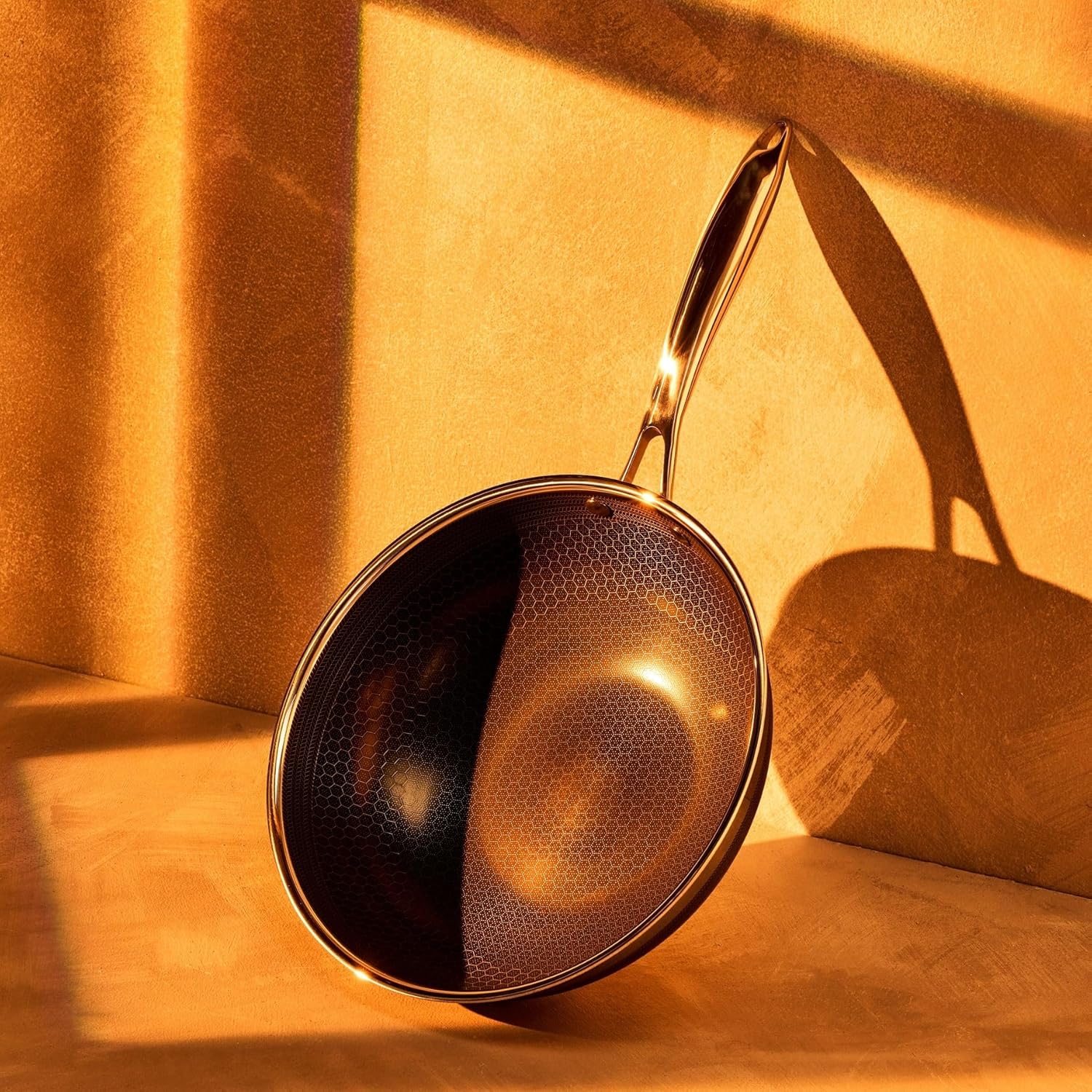 HexClad Hybrid Nonstick 10-Inch Wok, Stay-Cool Handle, Dishwasher-Friendly, Oven-Safe Up to 900°F, Induction Ready, Compatible with All Cooktops