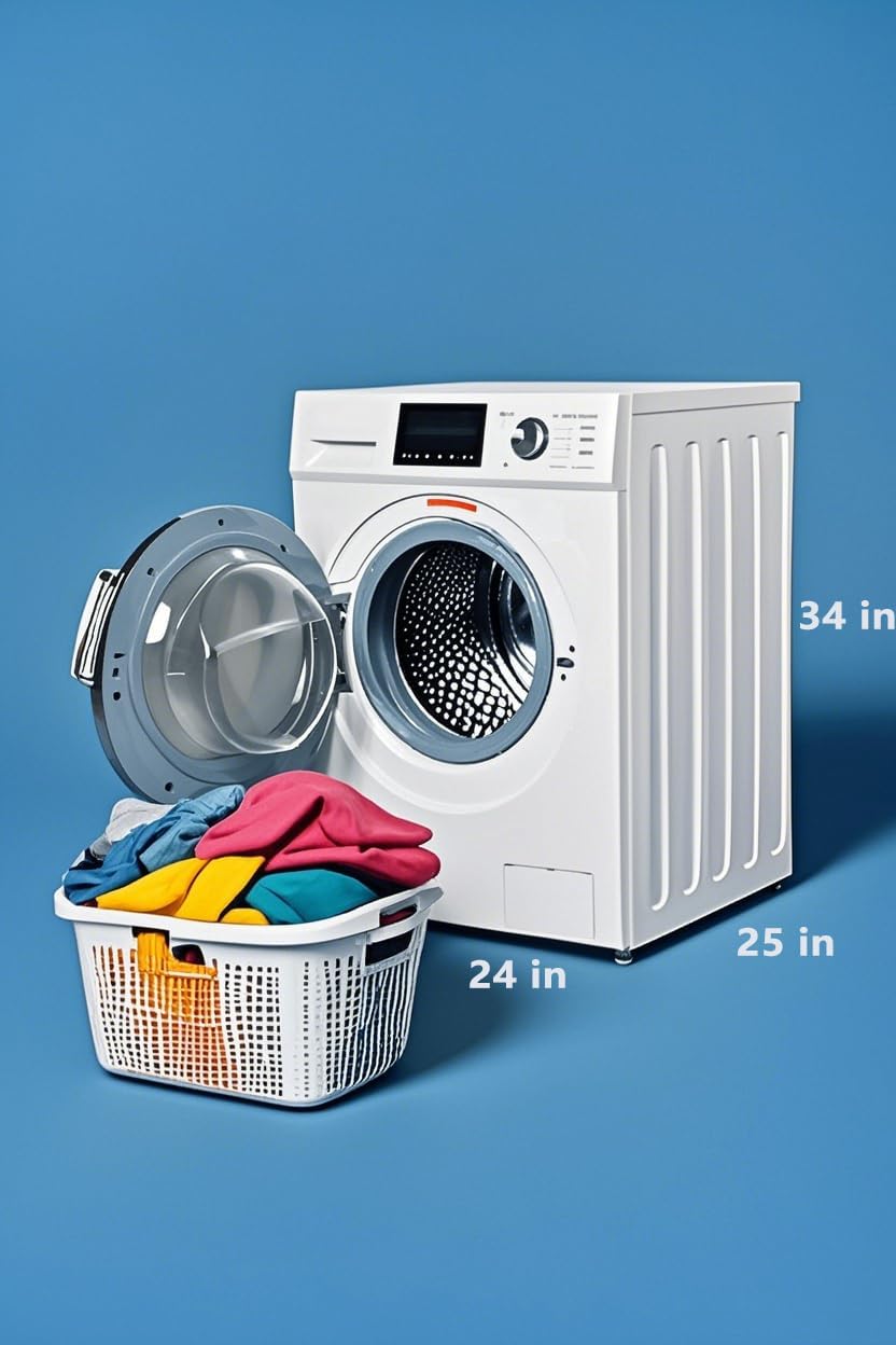 Compact Front Load Washer Washing Machine 2.8 cu. ft. Small Front Foading Space Saving Washer 24