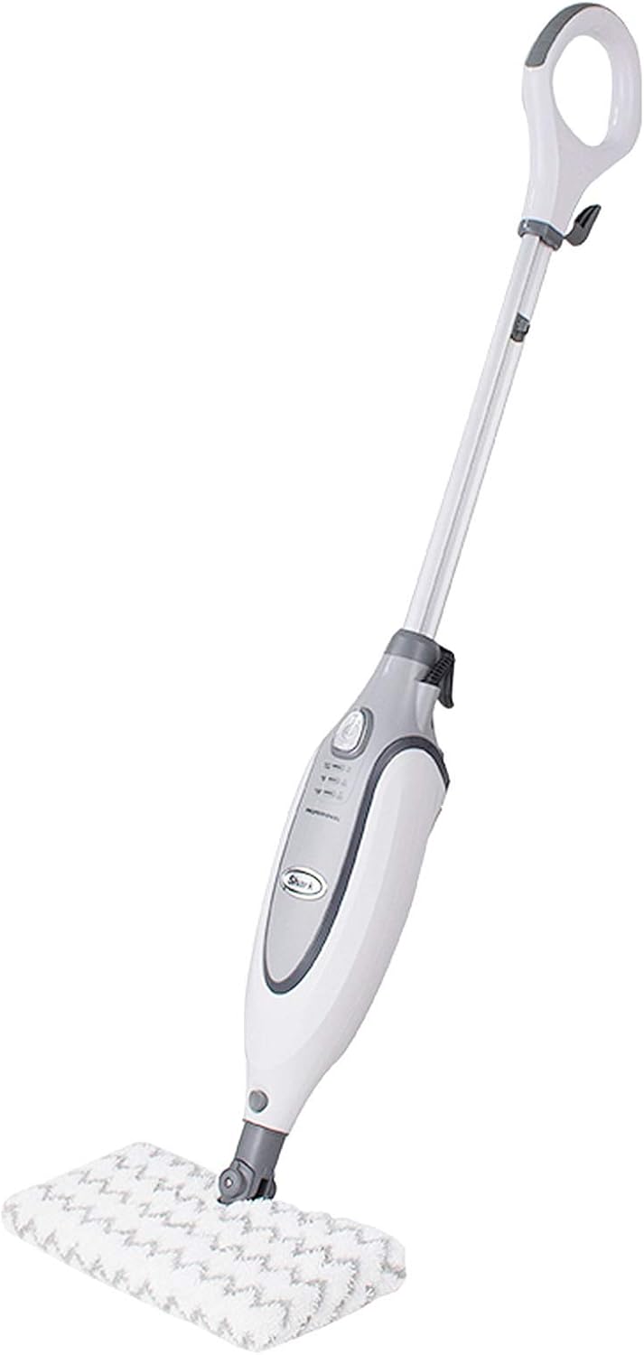 Hard Floor Steam Mop 1300W Handheld Steamer Floor Mop and Carpet Cleaner Convenient Detachable Steam Cleaner for Living Room Bedroom Dining Room White