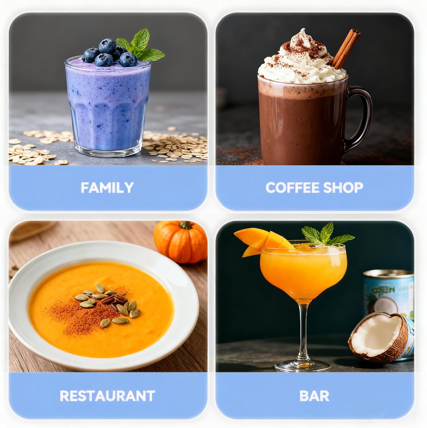 59oz Glass Blenders for Kitchen with Tamper, 1500W High Speed Food Processor, Adjustable P1–P9 Smoothie Maker, Professional Countertop Blender, 14 Presets & Auto Clean for Soups & Sauces