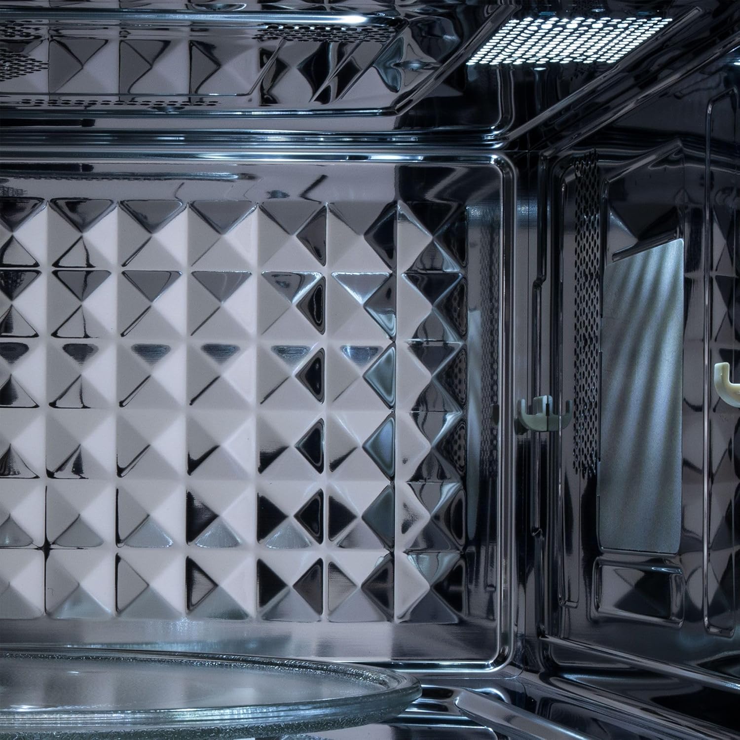 Tough Grade 1.48 Cu. Ft. Stainless Steel Over-the-Range Convection Microwave Oven | 120V | Touchpad Controls, +30 Sec Instant Start, Rear Vent Option, 13.5