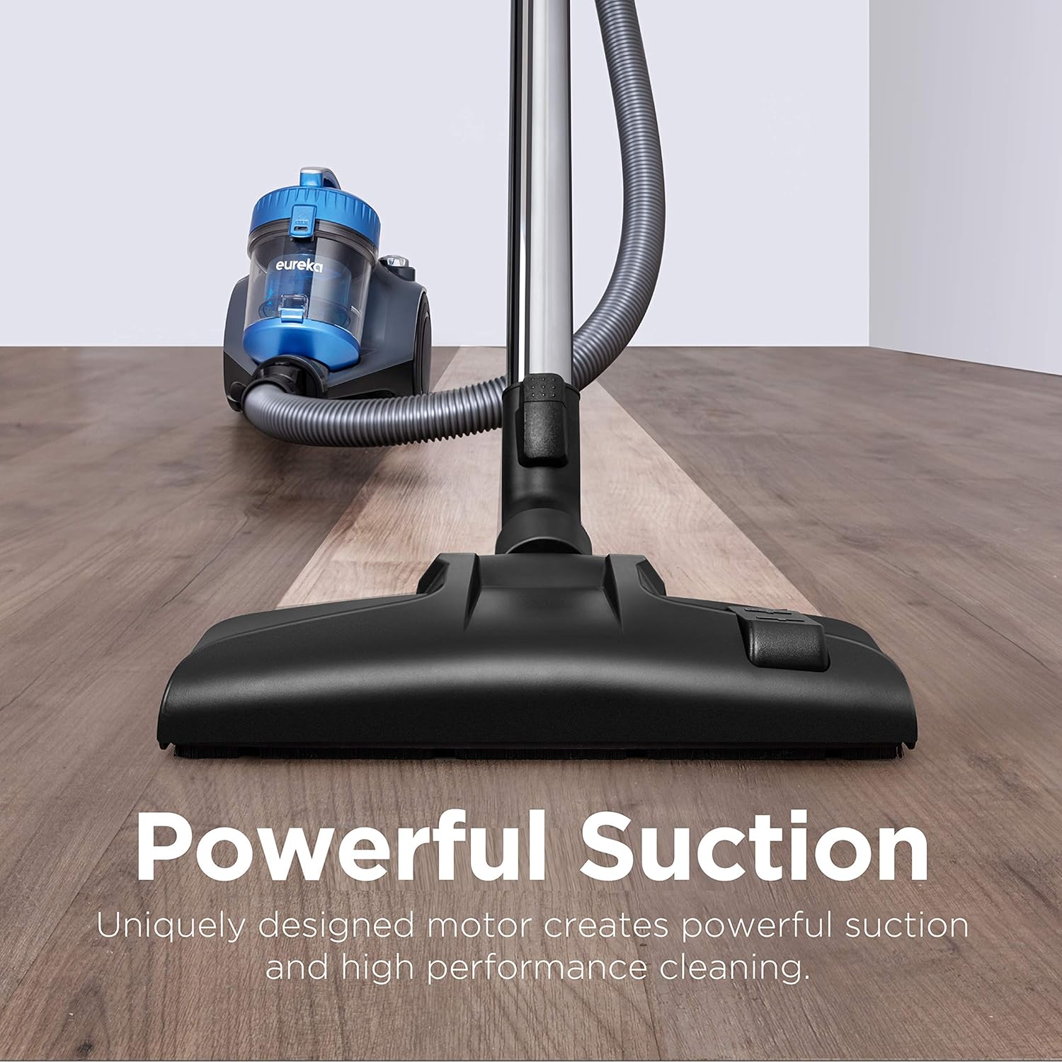 PORTAPOWER Lightweight Canister Vacuum Cleaner with Attachments & Eureka Whirlwind Bagless Canister Vacuum Cleaner, Lightweight Vac for Carpets and Hard Floors, Blue
