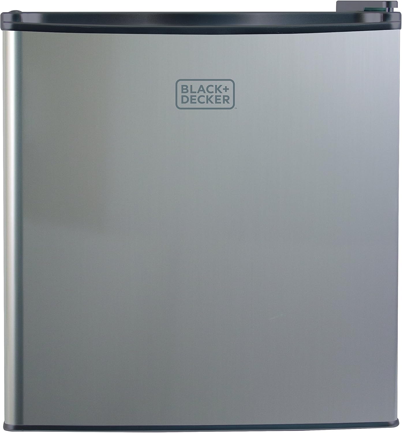 BLACK+DECKER BCRK17V Compact Refrigerator Energy Star Single Door Mini Fridge with Freezer & Digital Microwave Oven with Turntable Push-Button Door, Child Safety Lock