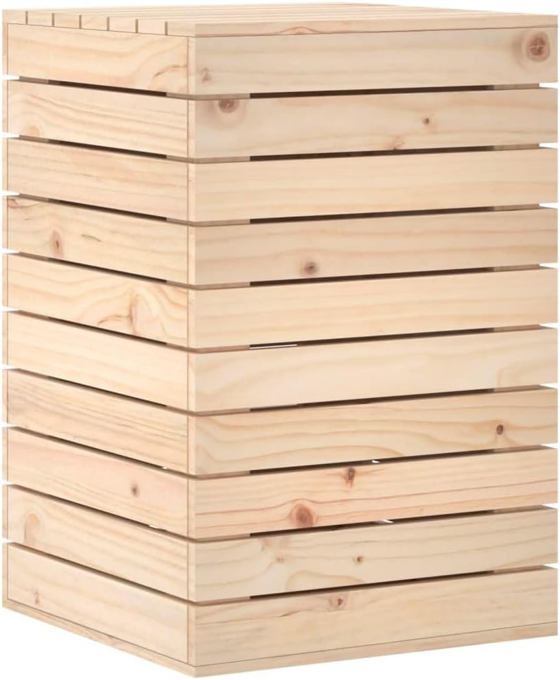 Solid Wood Laundry Basket, Wooden Laundry Hamper, Wood Clothes Laundry Basket, 17.3