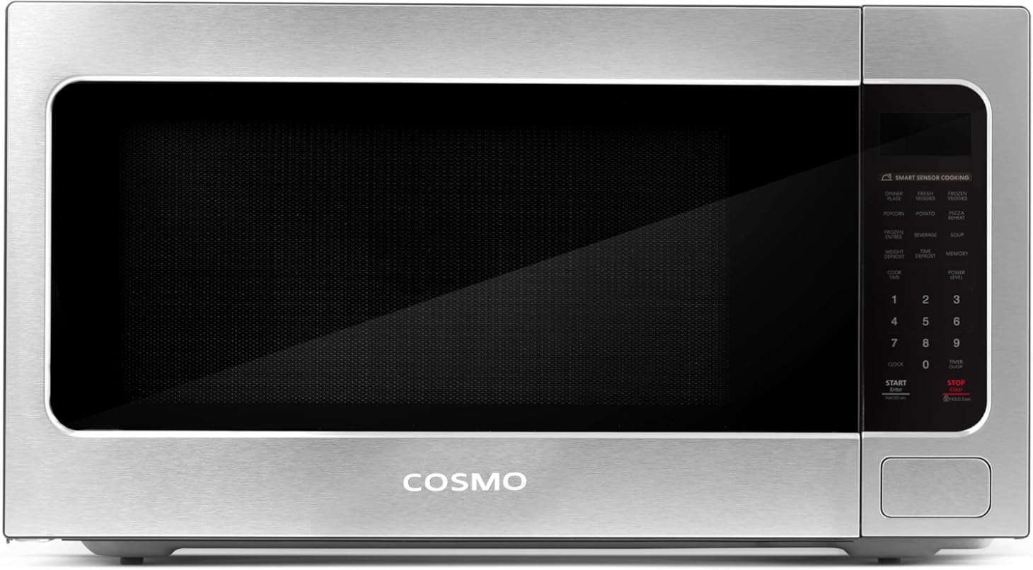 Cosmo COS-BIM22SSB 24 in. Nebula Collection 2.2 cu. ft. Countertop Microwave Oven in Stainless Steel