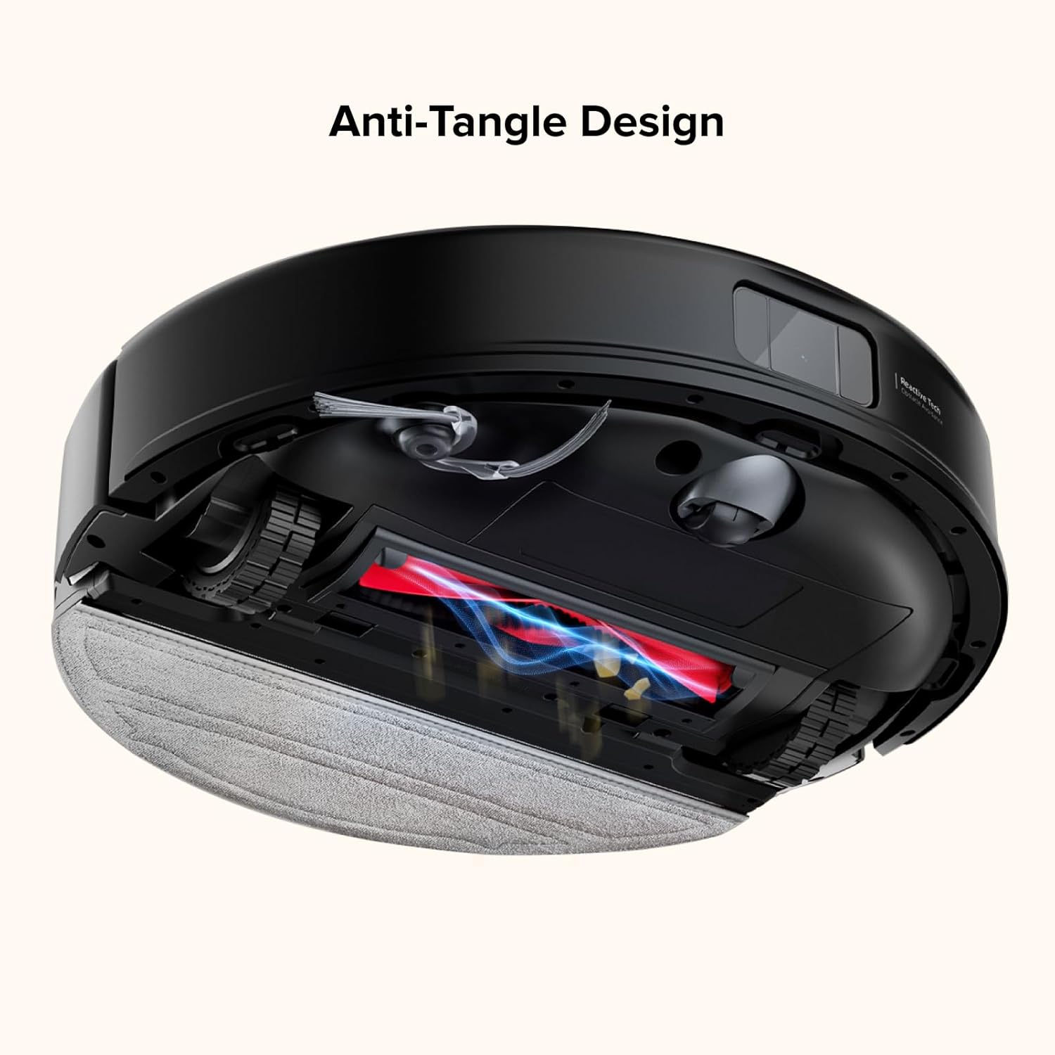 roborock Q10 X5 Robot Vacuum and Mop Combo Black with Anti-Tangle Rubber Main Brush