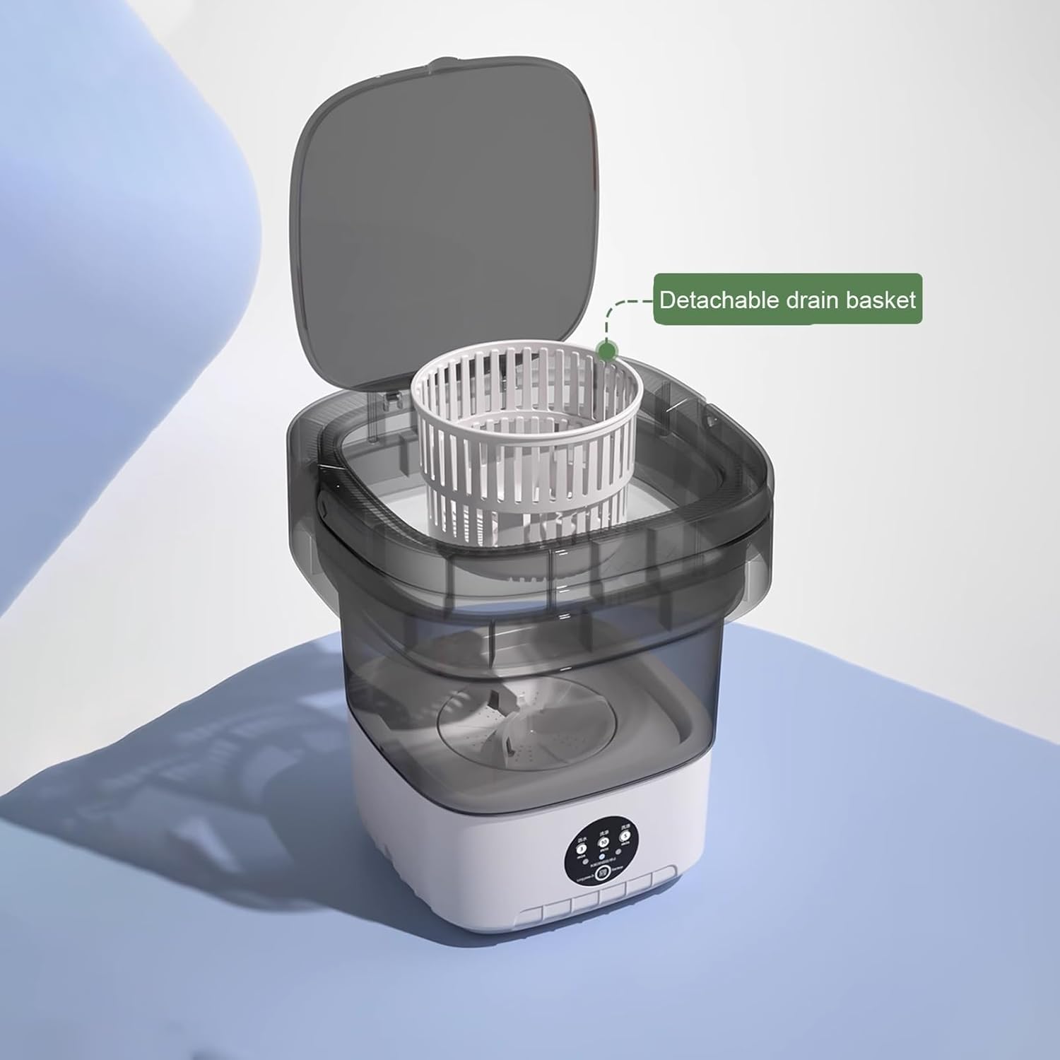 Portable Washing Machine, Mini Foldable Washer with Dryer, Small Collapsible Washer with Deep Cleaning of Underwear, Baby Clothes and Small Clothes for Apartments, Dormitories(Pink,11L)