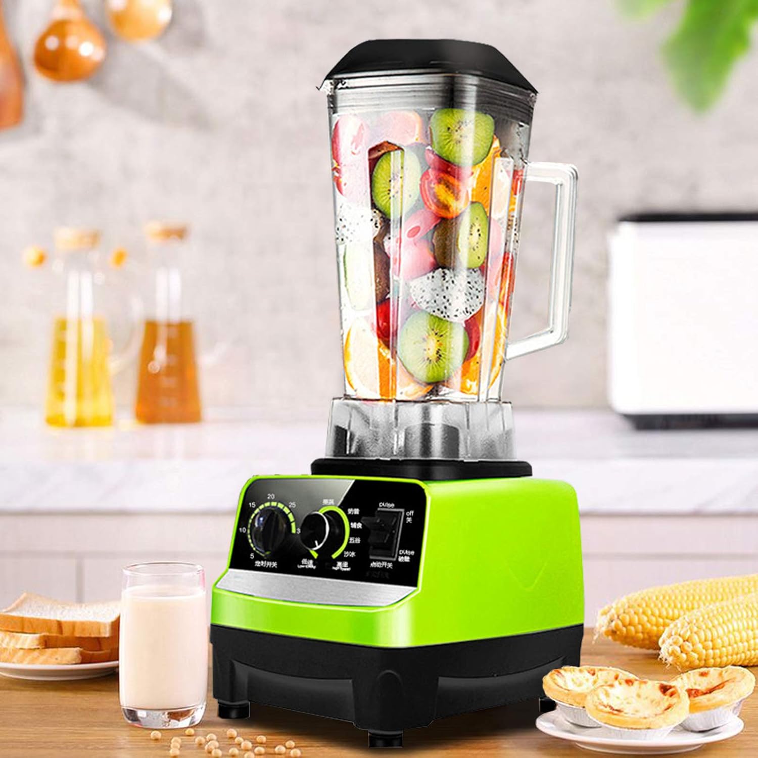 Smoothie Shake Blender, 1300W 2L Auto Electric Blender Professional Juicer Mixer Grinder Adjustable Speed Food Mixer Juicer?110V Food Processor Multi-Function Kitchen Mixer System/2899
