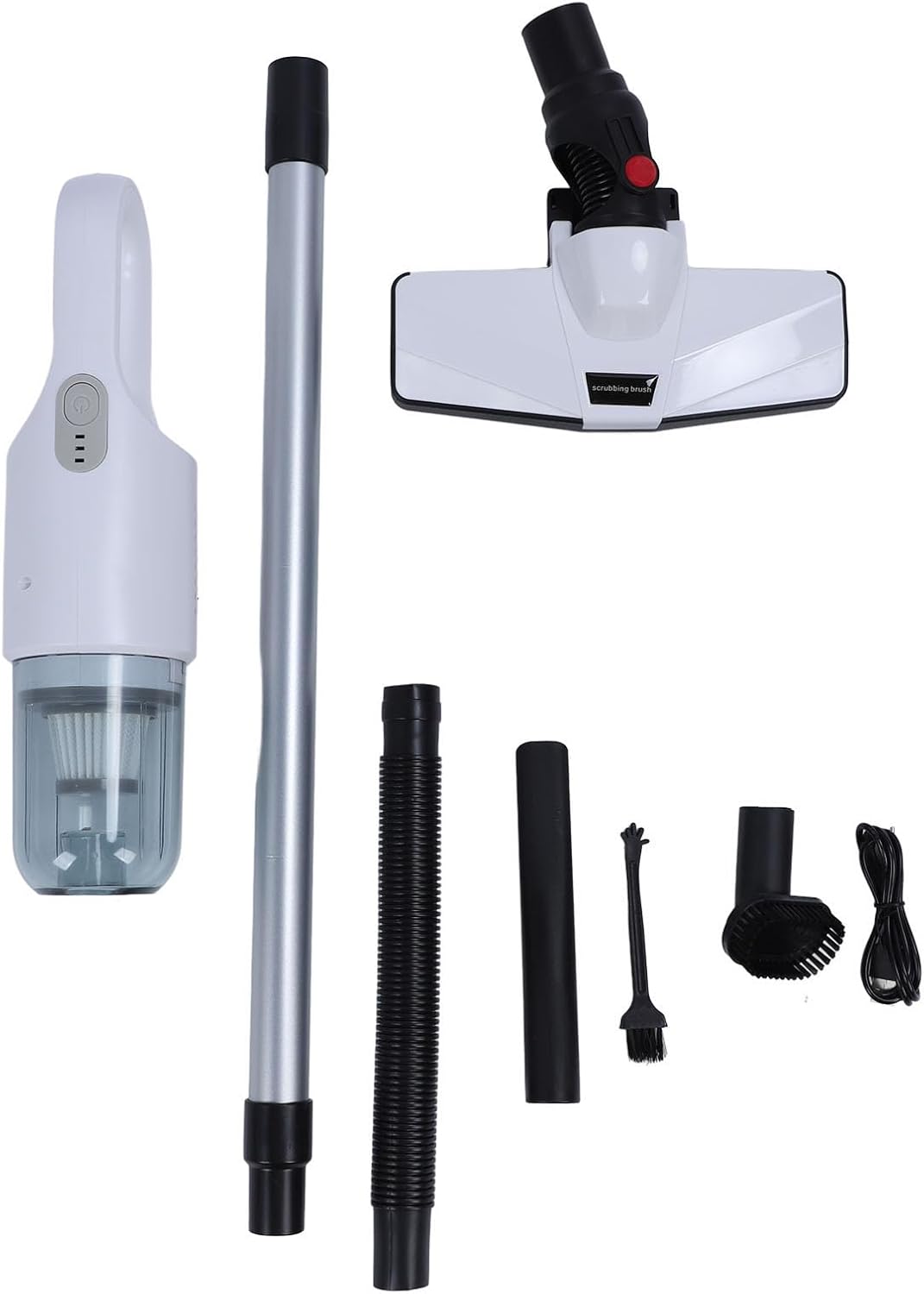 Cordless Stick Vacuum Cleaner Powerful Suction Efficient Cleaning Portable Design for Any (White)