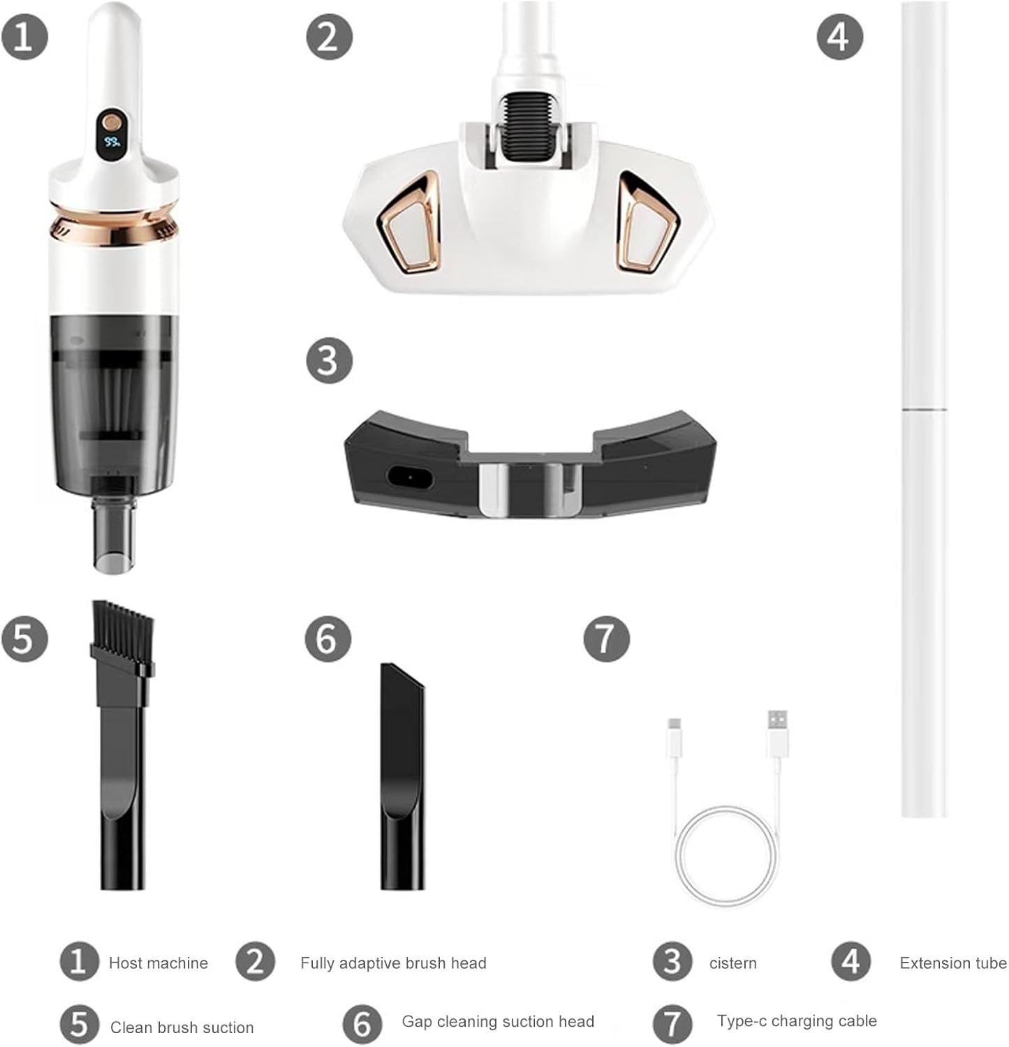 Lightweight High Suction Cordless Vacuum for Portable Handheld Mopping Machine for Home Carpet