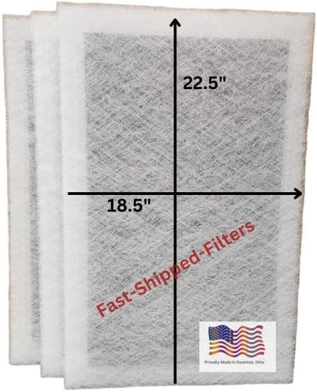Fast-Shipped-Filters 3 Pack 20x25 Replacement Filter Pads Designed to Fit with Pristine Air Cleaner 20x25 Refill White