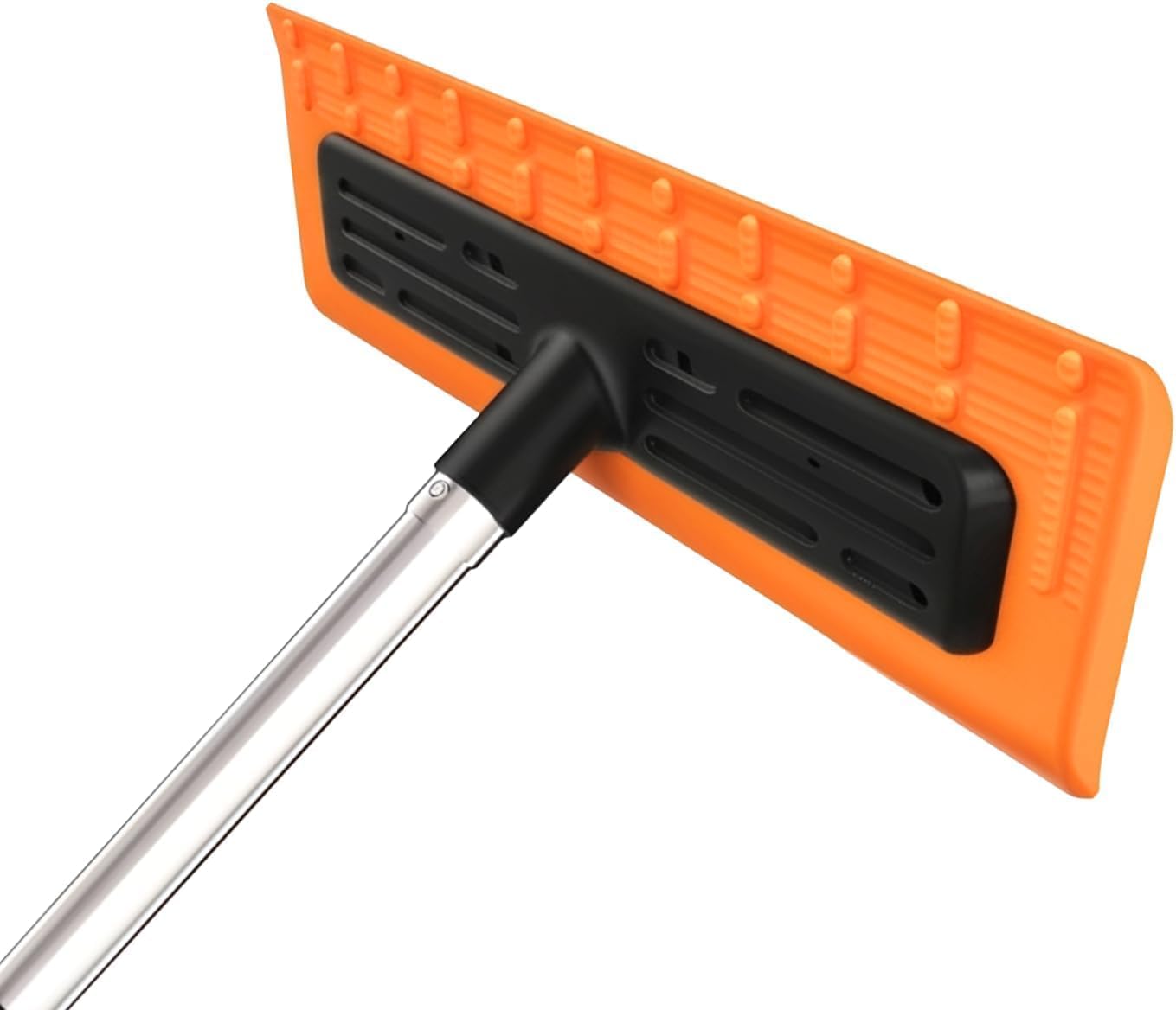 21-Foot Aluminum Handle Snow Rake, S-Shaped Push-Pull Design Snow Removal Tool for Rooftops and Solar Panels(Orange)