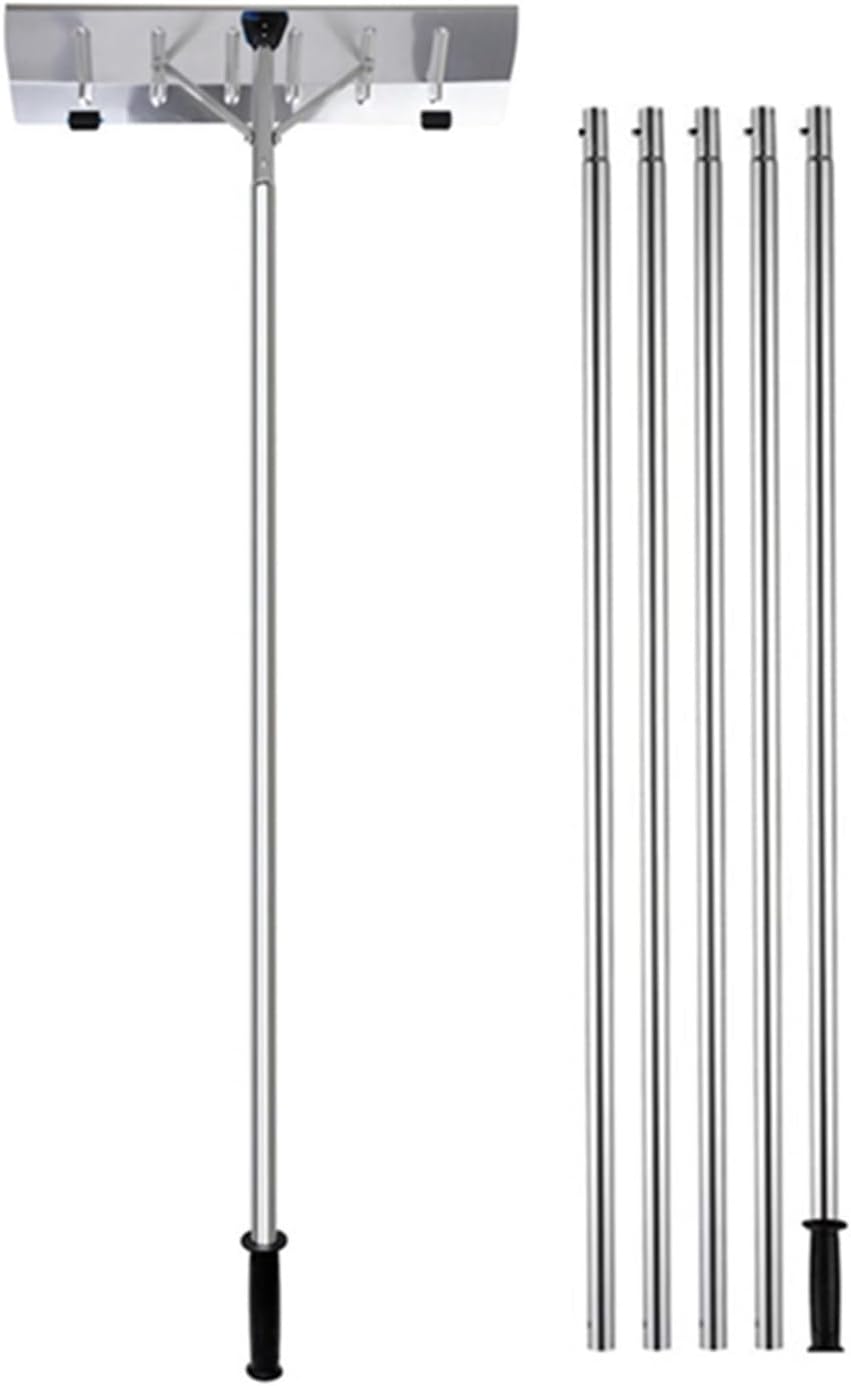 2025Custom Adjustable Telescopic Snow Removal Brush Long Handle Portable Snow Roof Rake with 2 Wheels(27.8mm-1.5mm)