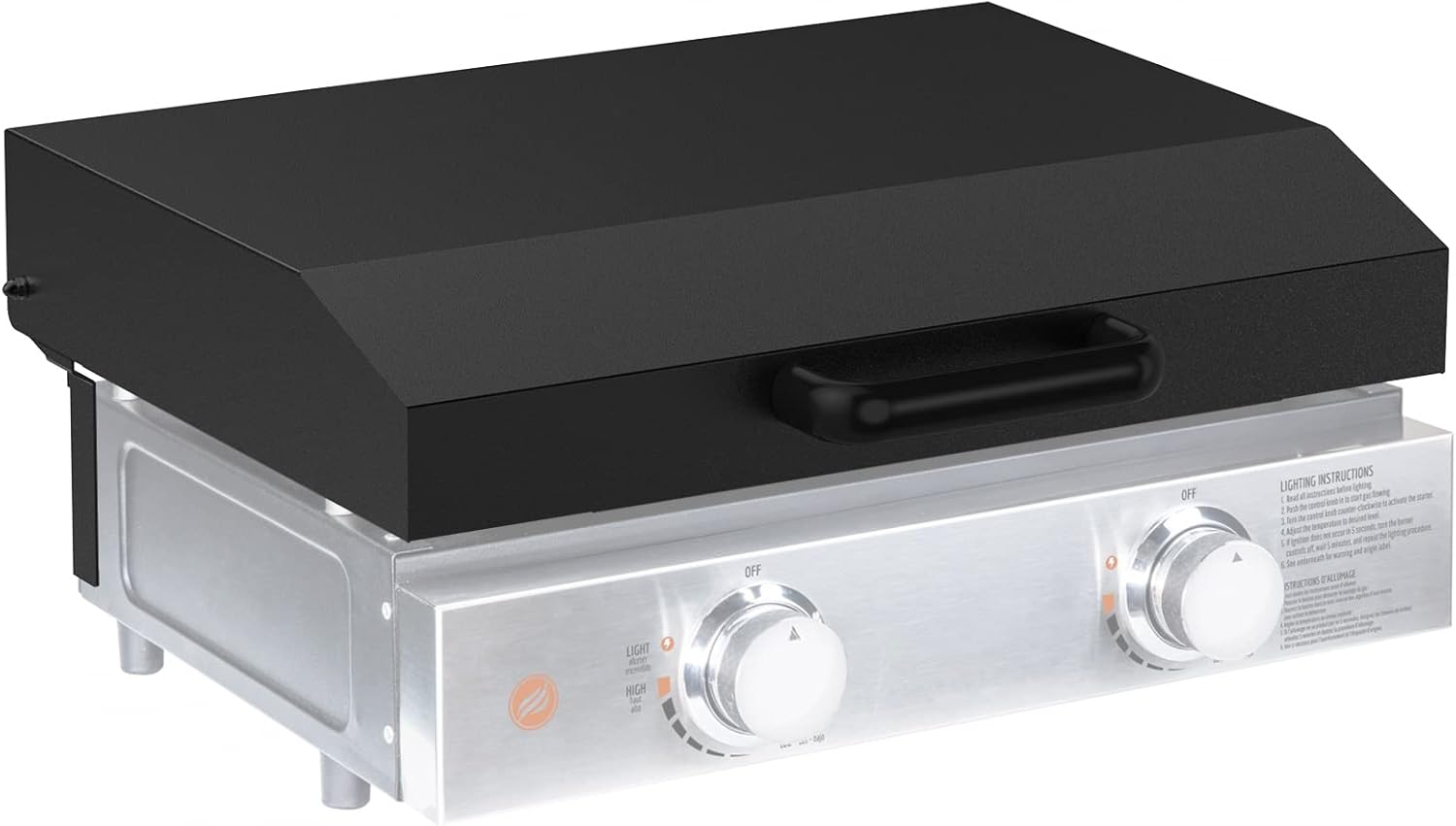 Stanbroil Hard Cover Hood 5011 Griddle Hood for Blackstone 22 Inches Table Top Griddle with Rear Grease, Black