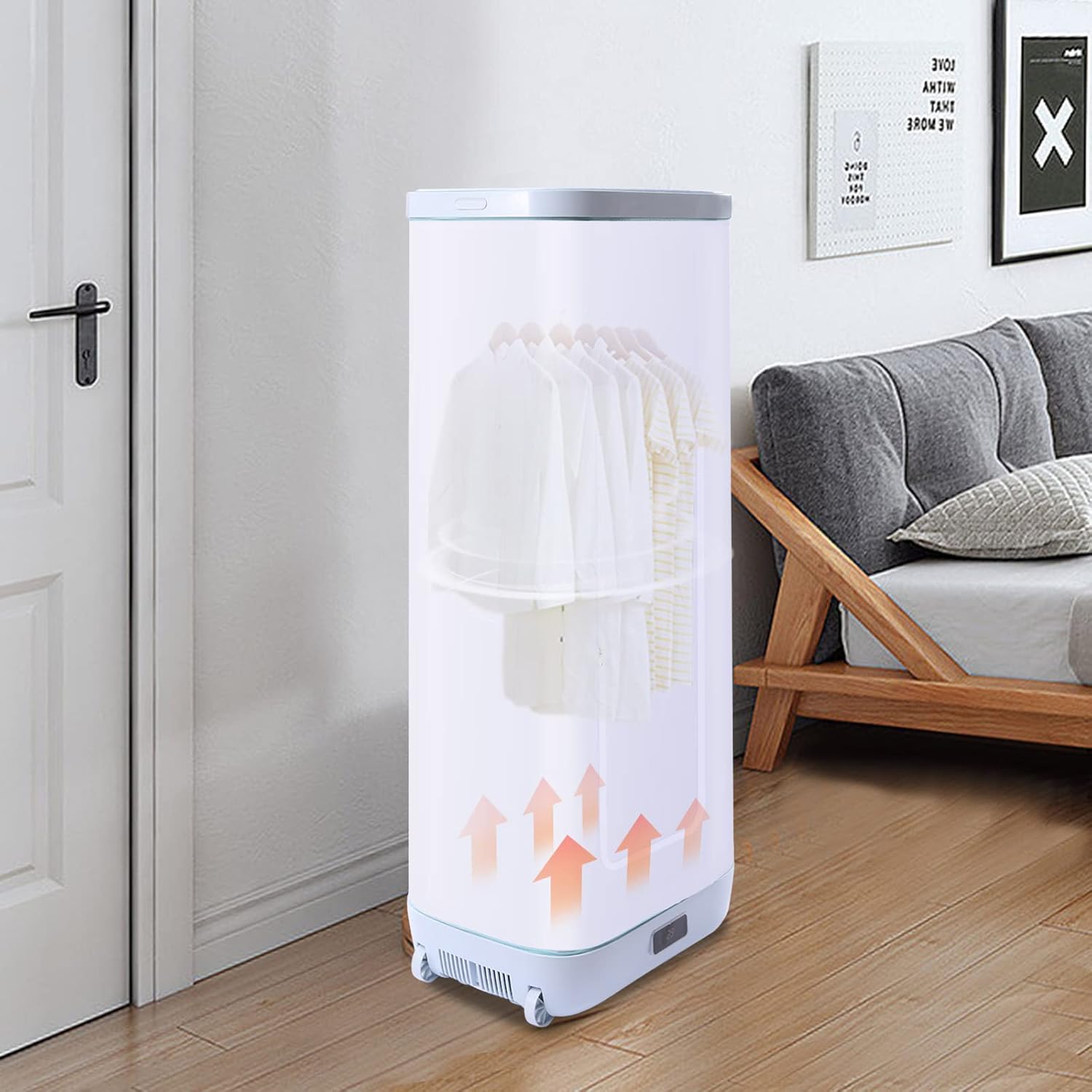 850W Electric Portable Dryer for Clothes, Mini Clothes Dryer with Timing, Foldable Drying Rack, Super-Quiet Motor, PTC Heated Compact Travel Dryers for RV and Apartments