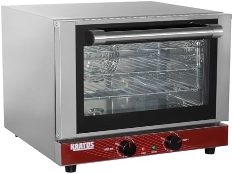 Kratos Commercial Oven, Quarter Size Electric Countertop Convection Oven, Holds Three Quarter Size Sheet Pans, 120V (29M-001)