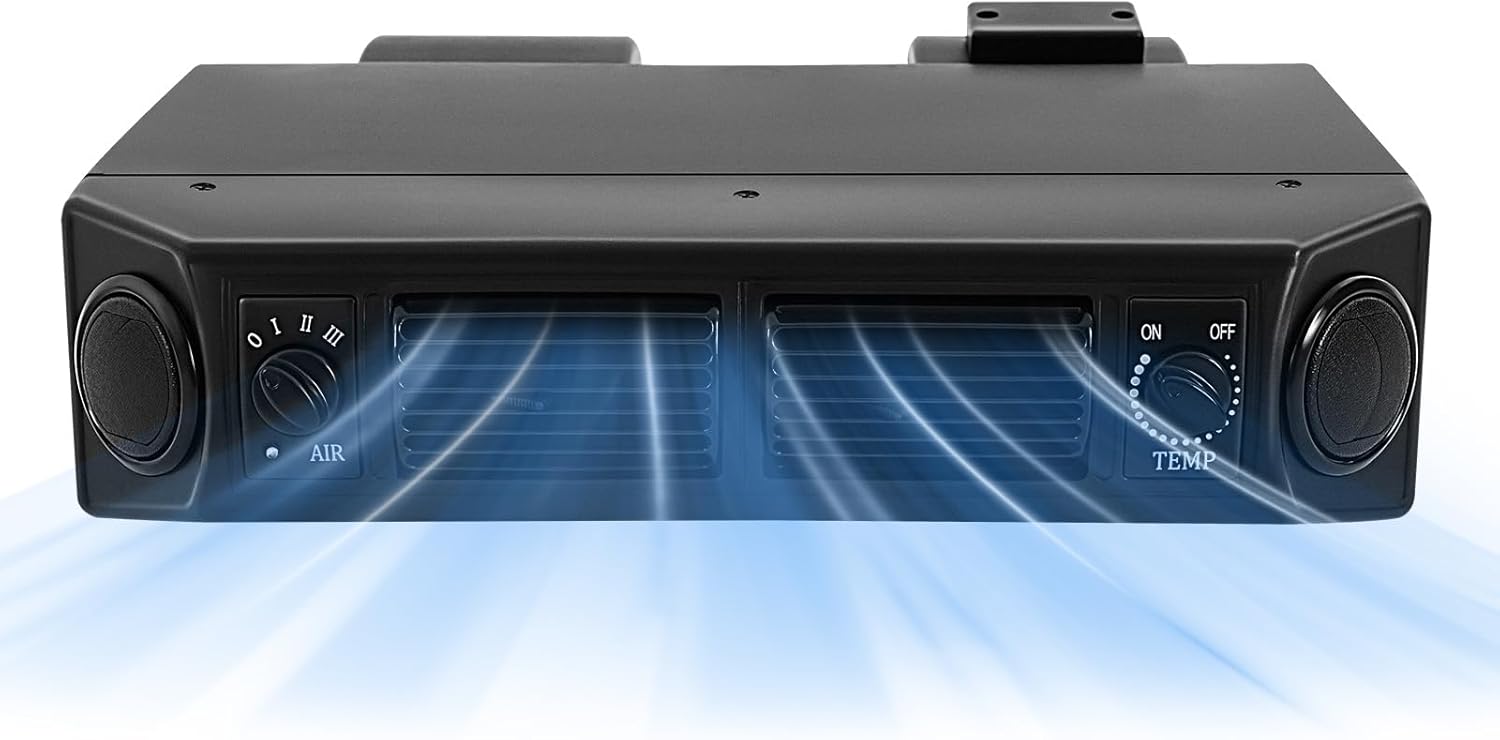 Universal Air Conditioner Evaporator, 12V Truck Car AC Evaporator - Heavy Duty Aluminum Cooling Unit w/ 3-Speed Control, 680m³/H Airflow & Drain Hose (Fits Most Vehicles, R12 Compatible) ﻿