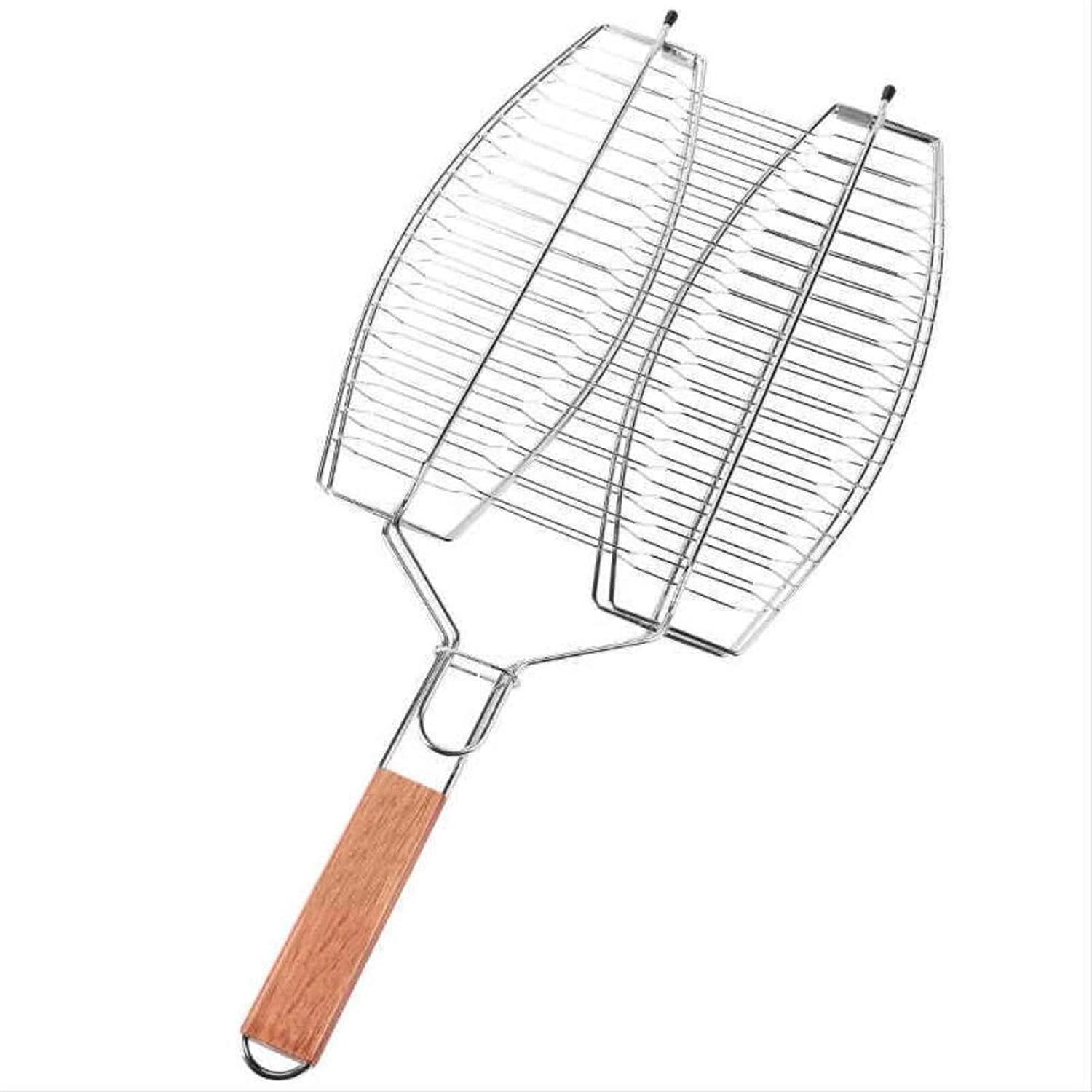Grill Basket,BBQ Grill Rack, Barbecue mesh Clip,Grilled Fish Clip Stainless Steel Barbecue Tool Barbecue Accessories