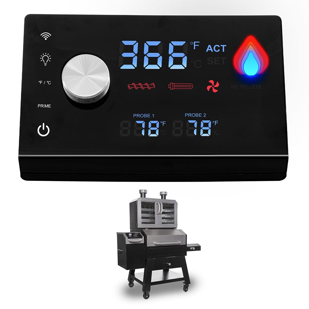 Replacement WiFi PID Digital Control Board for Pit Boss Lockhart Platinum Pellet/Smoker Combo Grill, Upgrade Fully Digital Control Board Fit for Pit Boss PB2180LK Part NO.80042