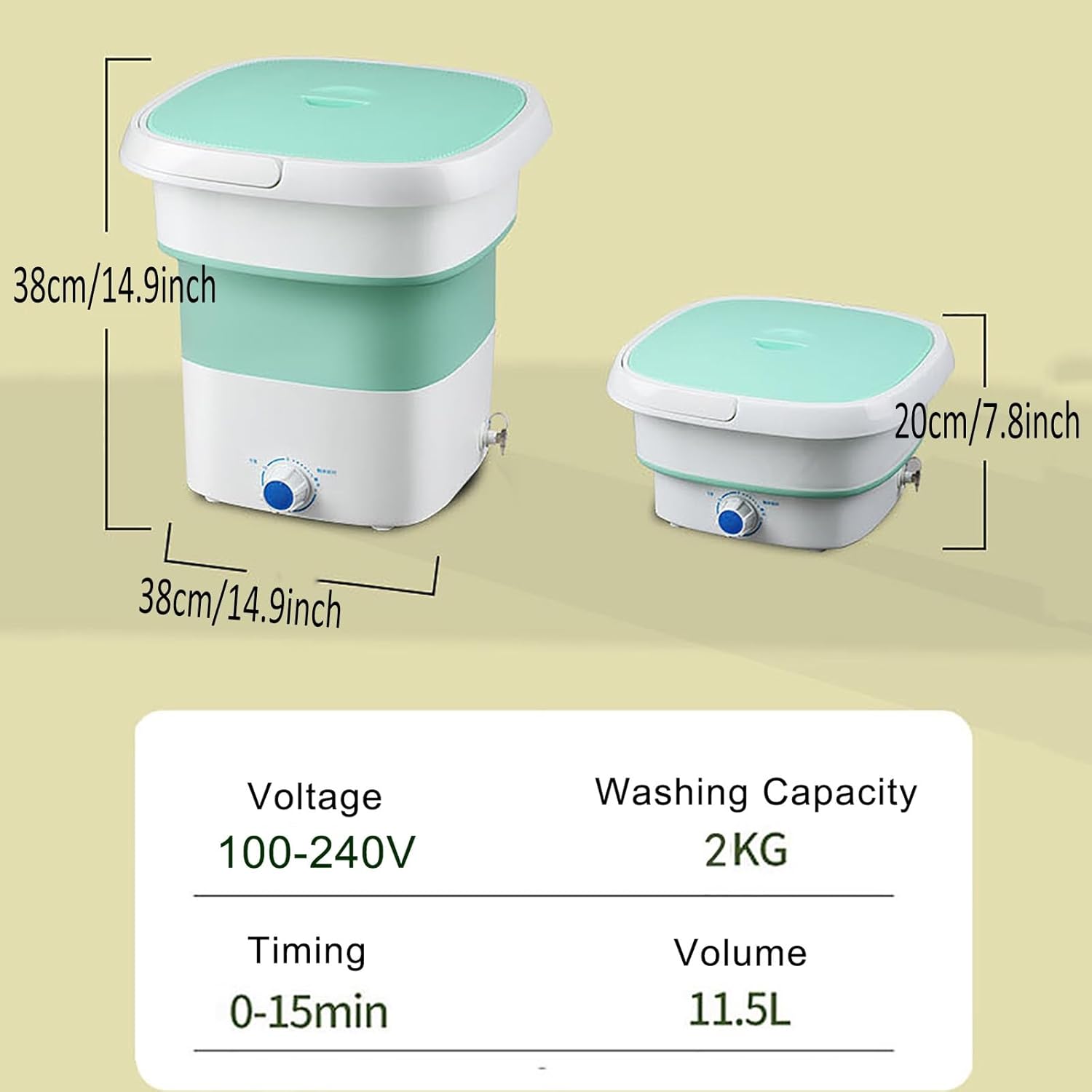 Mini Portable Washing Machine, Foldable, Bucket, Washer, Baby Washing Machine, for Apartment, Laundry, Camping Travel-Best Choice (Color : Pink)