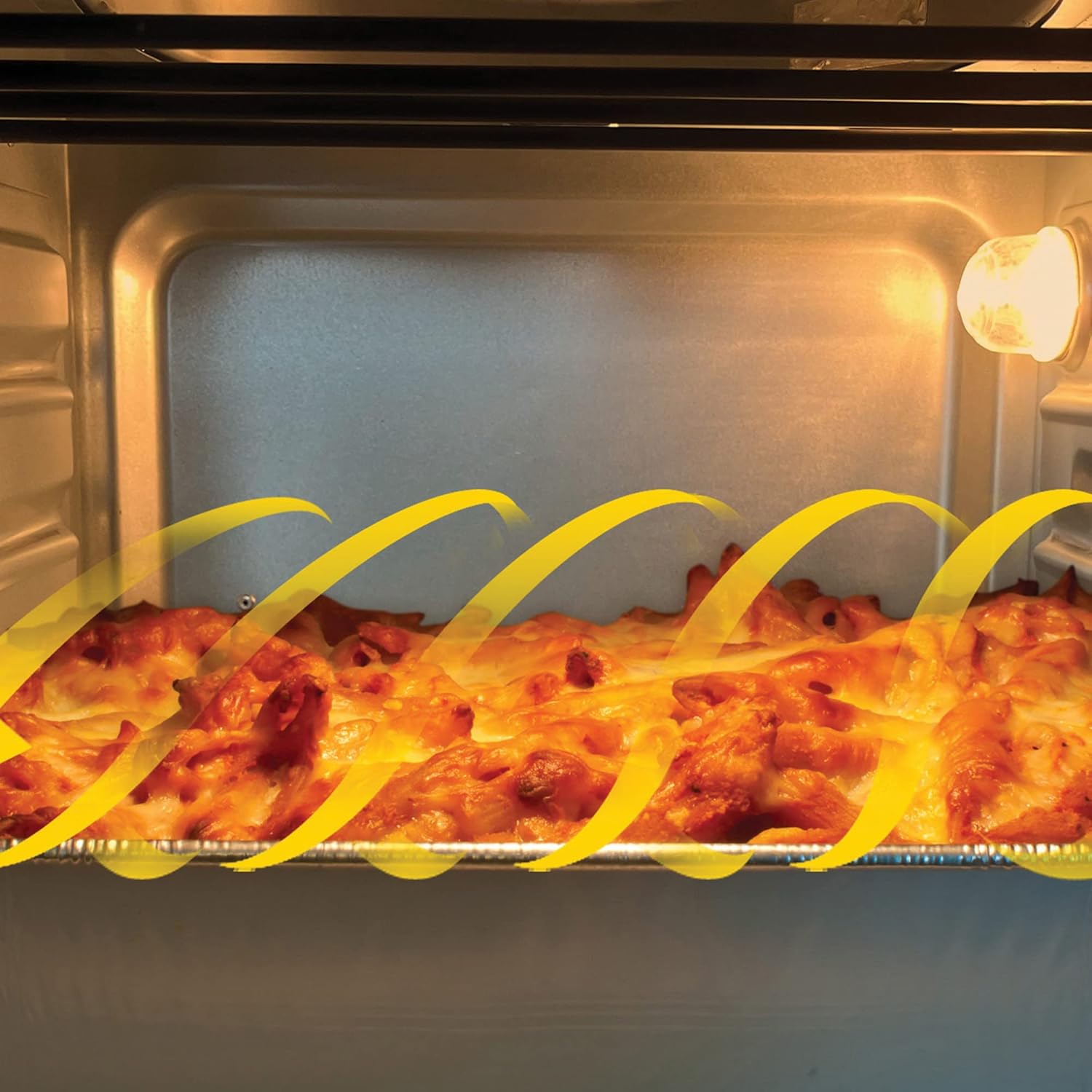 Air Fryer Toaster Smart Oven, 4-in-1 Kitchen Countertop Convection, 27-Quarts XL, 100°-500°F Temperature Controls, Top and Bottom Heater, Adjustments Brushed Stainless Steel Look