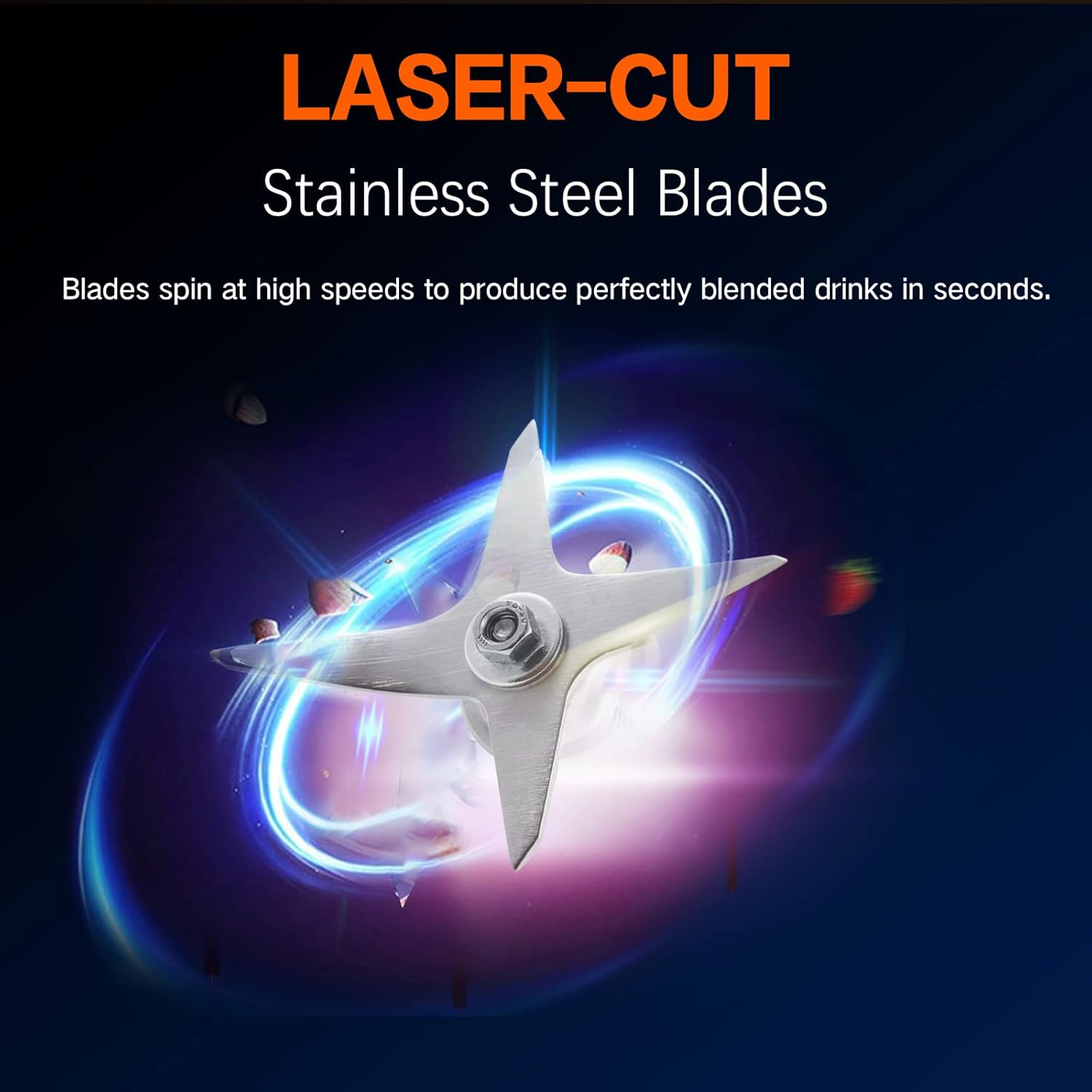 NuWave Moxie Commercial Blender, Vacuum Smoothie Blender with 2.5HP Motor, Professional Grade, Self-Cleaning - 6 presets & 10 Speed Settings for Shakes, Smoothies, Nut Butters, Crushed Ice,Black, Grey