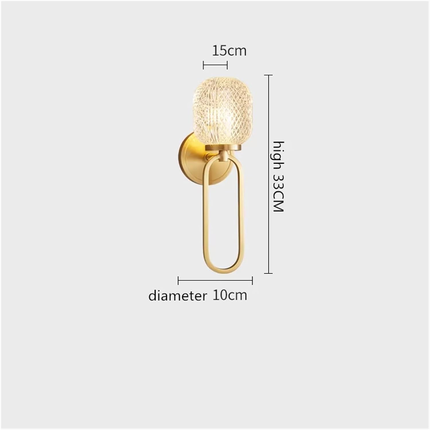 Modern Brass Wall Lamp LED Indoor Sconce Lighting Simple and Chic Creative Decor for Home Bedroom Bedside,Household