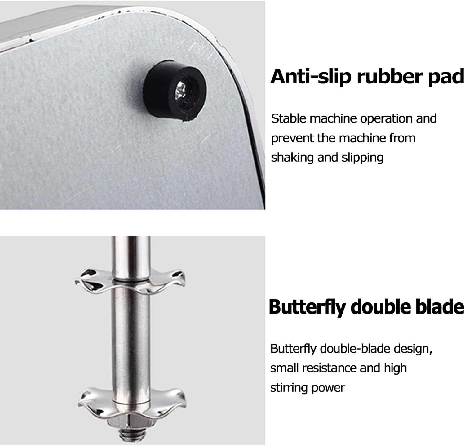 Commercial Milkshake Maker with 4 x 800ml Cups, 180+180W Motor Stainless Steel Drink Mixer Blender Intelligent Microswitch 2 Speed 18000r/min Milkshake Mixer