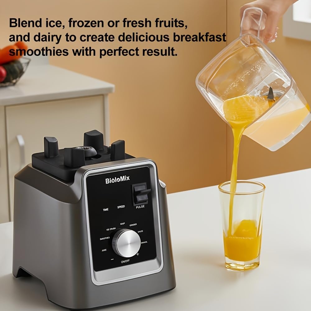 Digital Automatic Program Professional Commercial Blender, Mixer Juicer, Food Processor Ice Smoothies Fruit, with 67.63oz JAR (1)